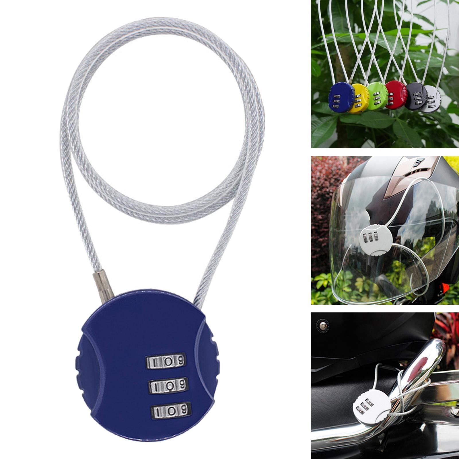 4xMotorcycle Helmet Lock Cycling lock Universal mini Backpack Blue