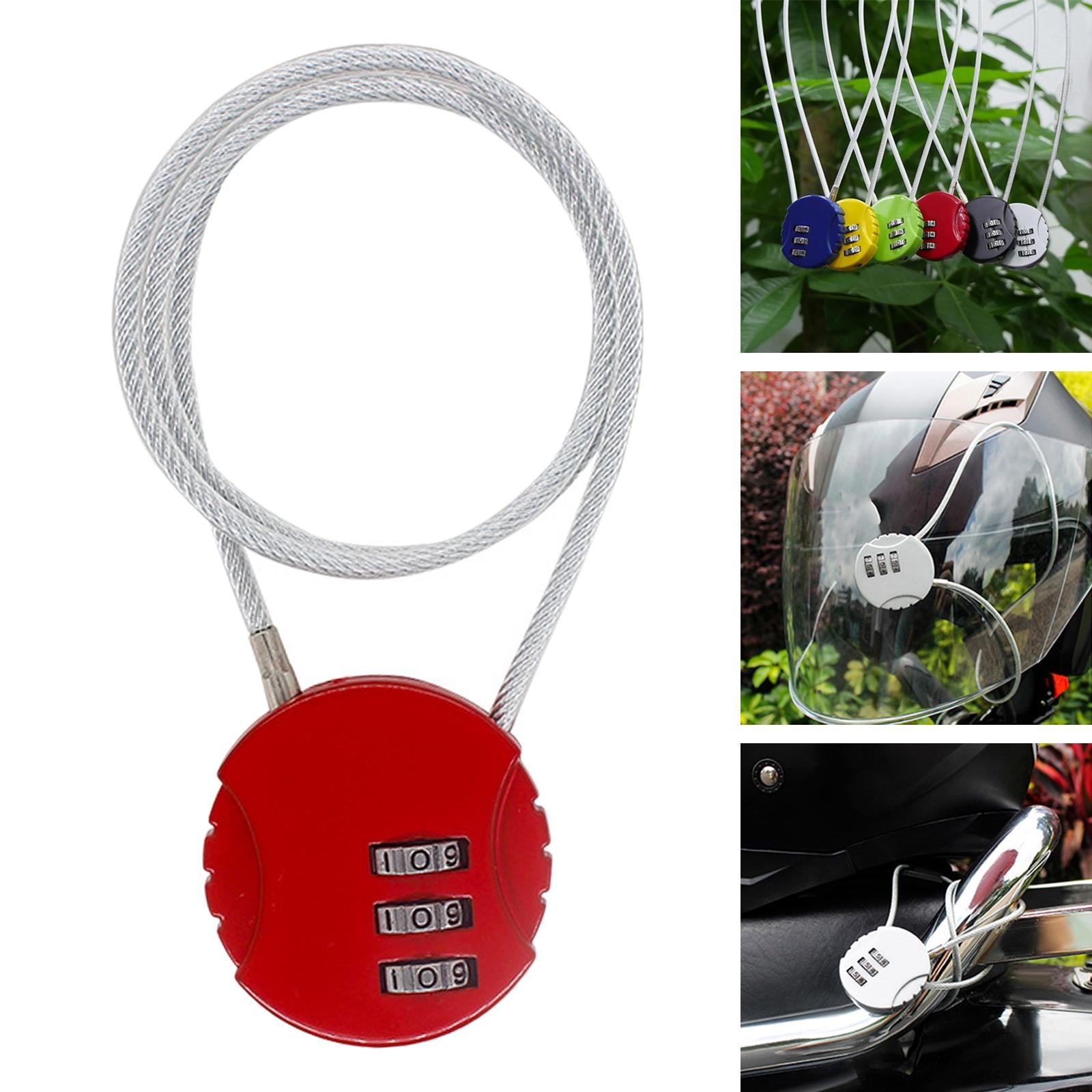 2xMotorcycle Helmet Lock Cycling lock Universal mini Backpack Red