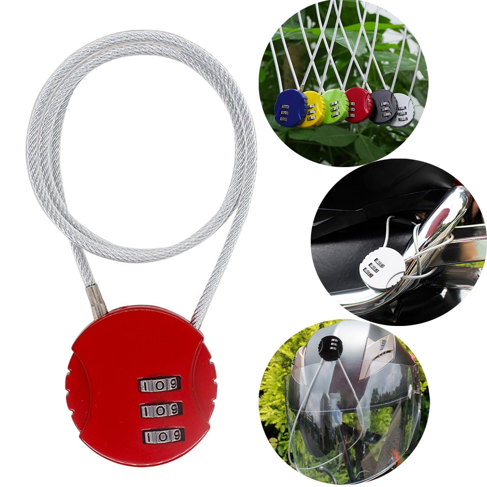2xMotorcycle Helmet Lock Cycling lock Universal mini Backpack Red