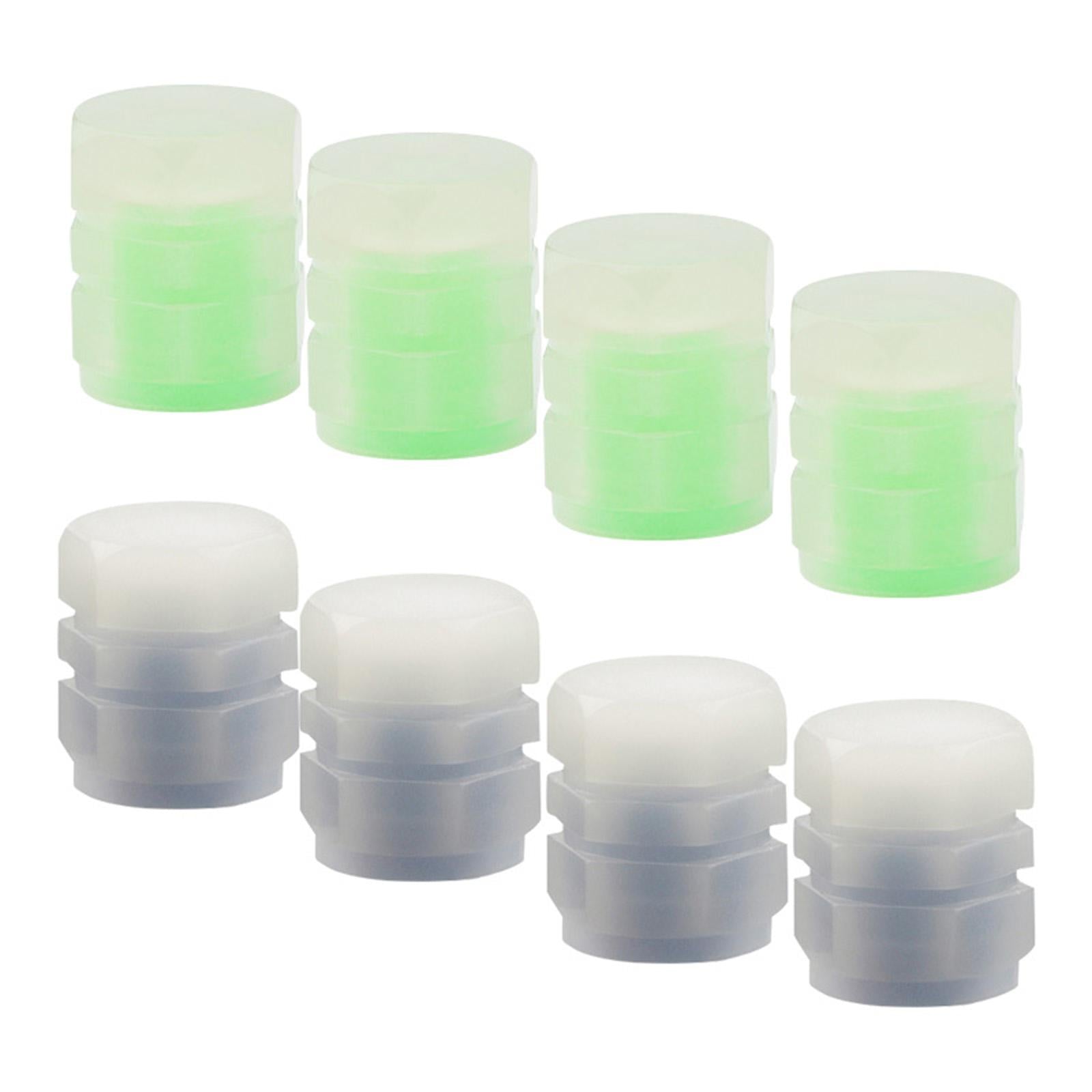 2x4x Car Tire Valve Stem Caps Luminous Glow in The Dark for Trucks Suvs