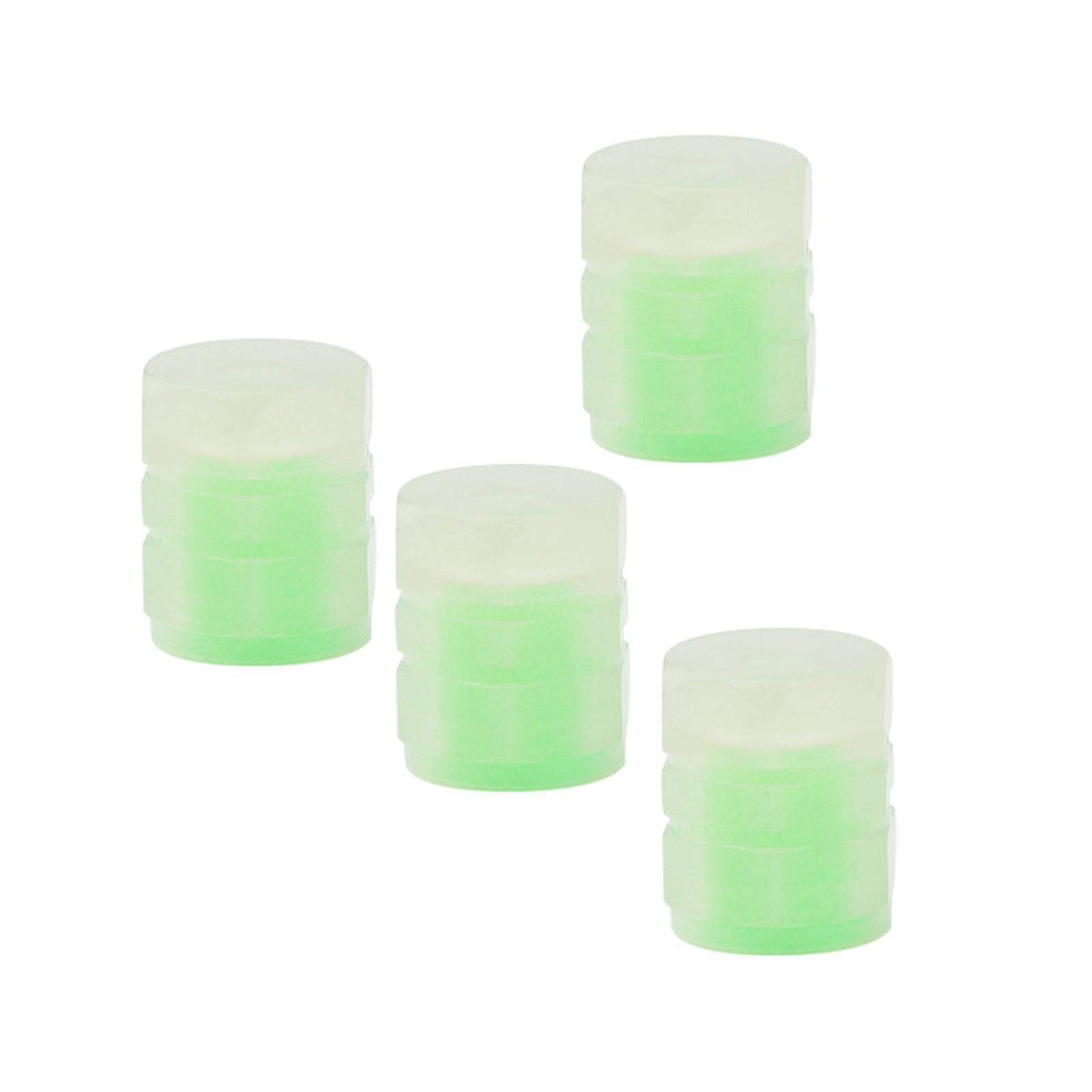 2x4x Car Tire Valve Stem Caps Luminous Glow in The Dark for Trucks Suvs