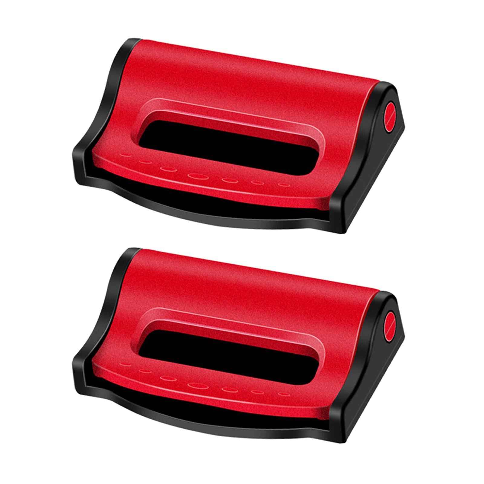 Car Automobile Seat Safety Belt Clip Stopper Adjuster Comfortable Durable Red