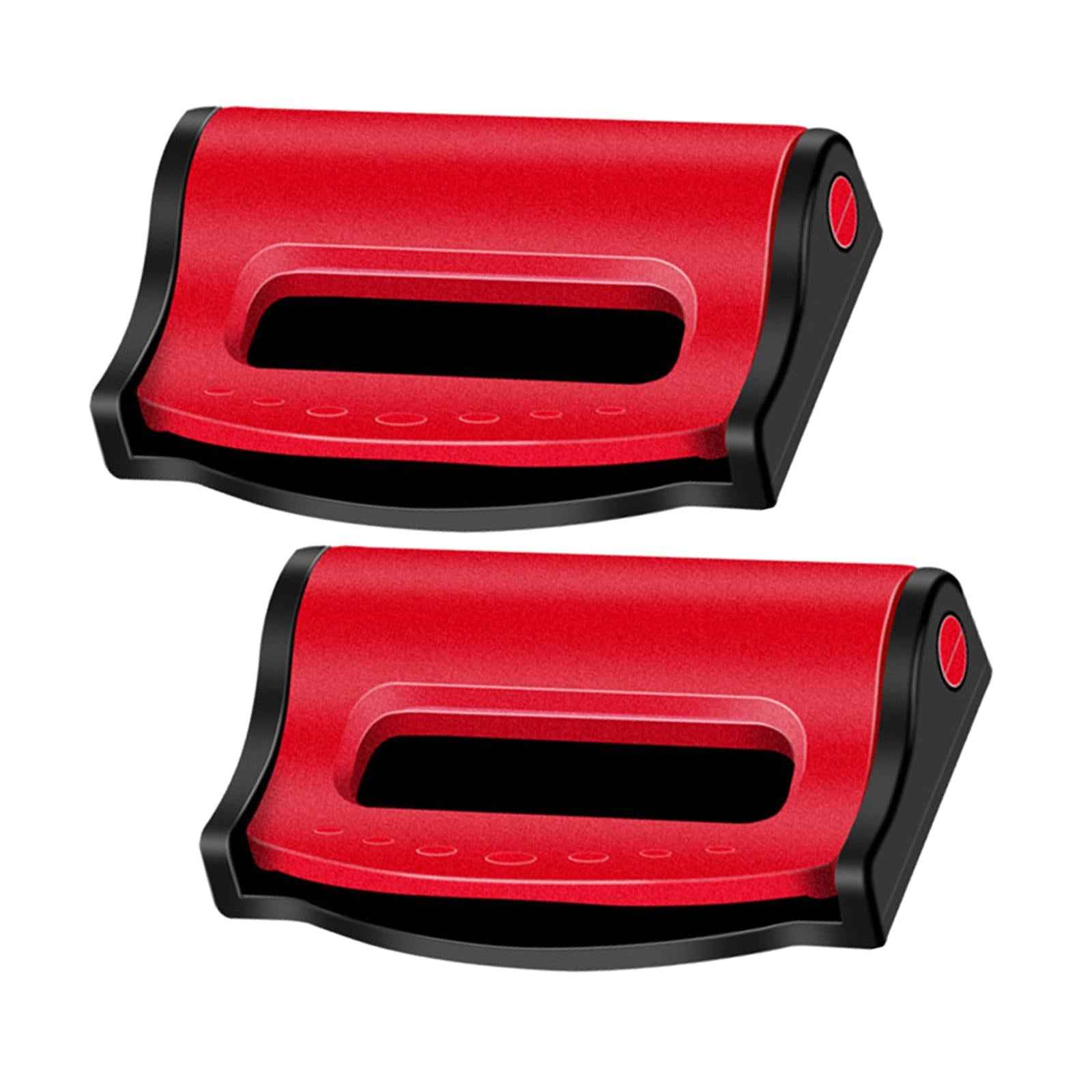 Car Automobile Seat Safety Belt Clip Stopper Adjuster Comfortable Durable Red
