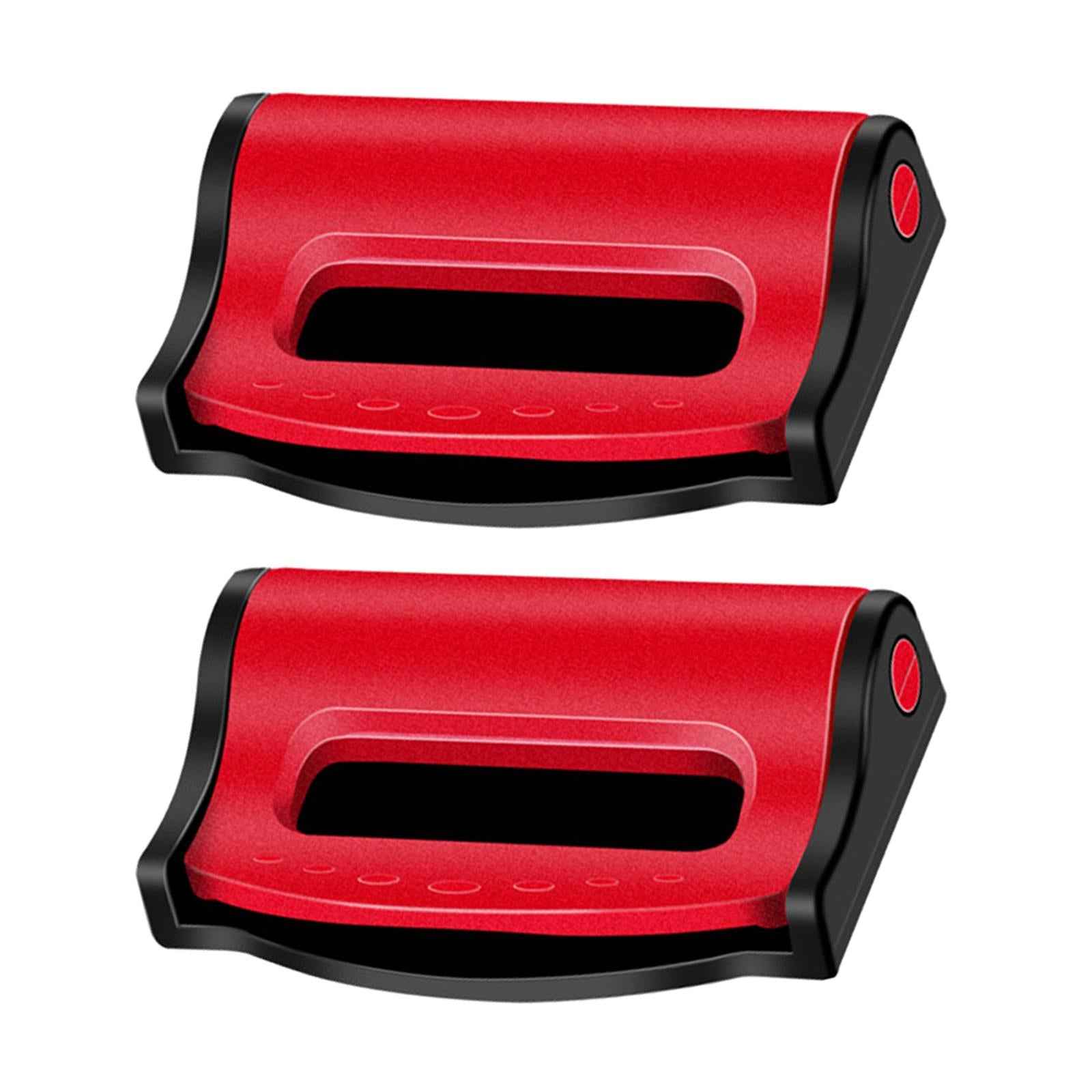 Car Automobile Seat Safety Belt Clip Stopper Adjuster Comfortable Durable Red