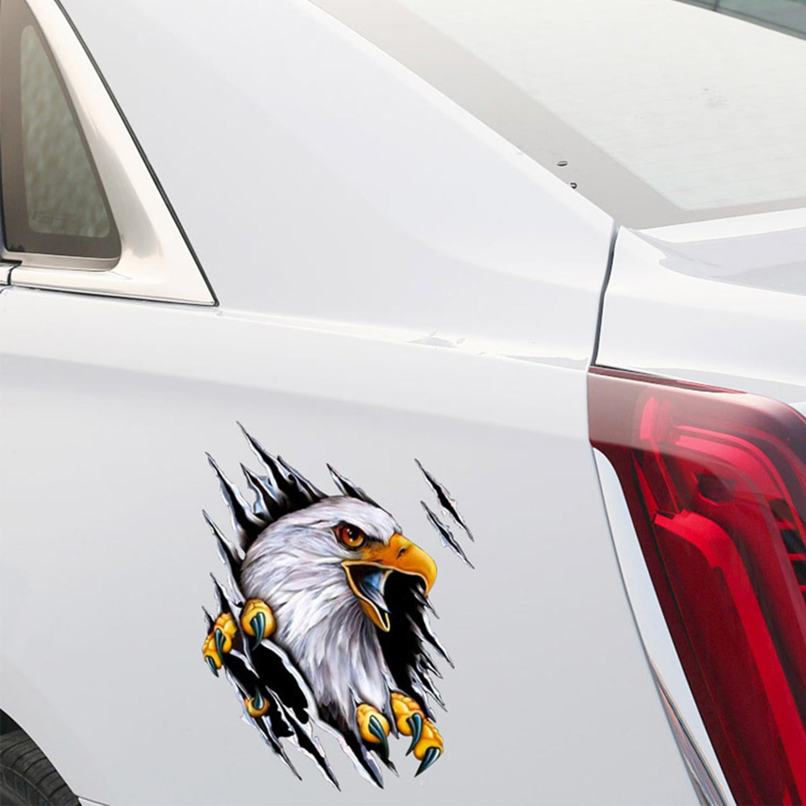 4xEagle Car Sticker Decals Simulation Cartoon for Bumpers Motorcycle Left