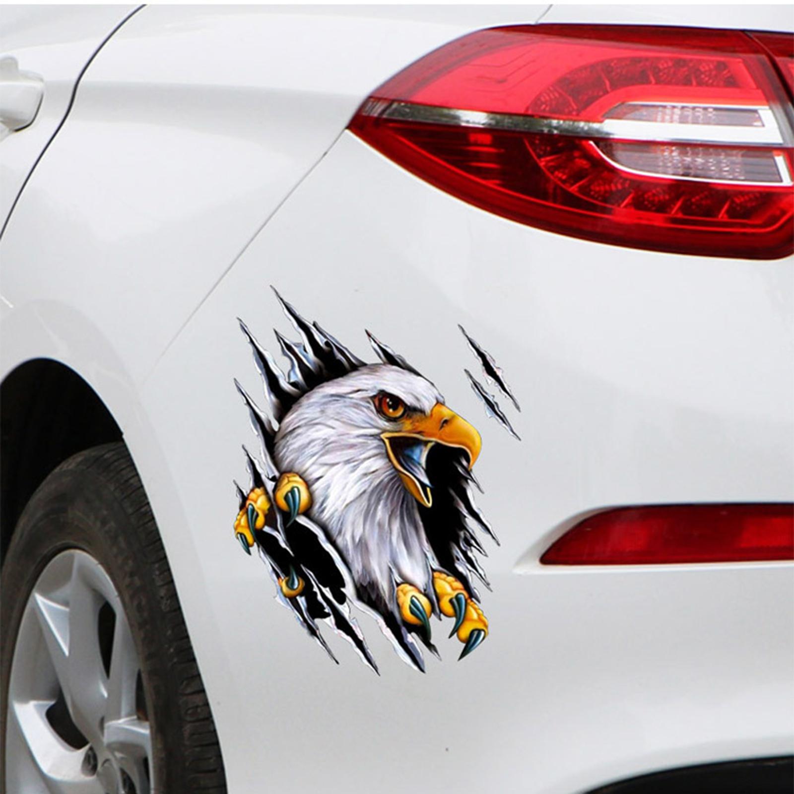 3xEagle Car Sticker Decals Simulation Cartoon for Bumpers Motorcycle Left