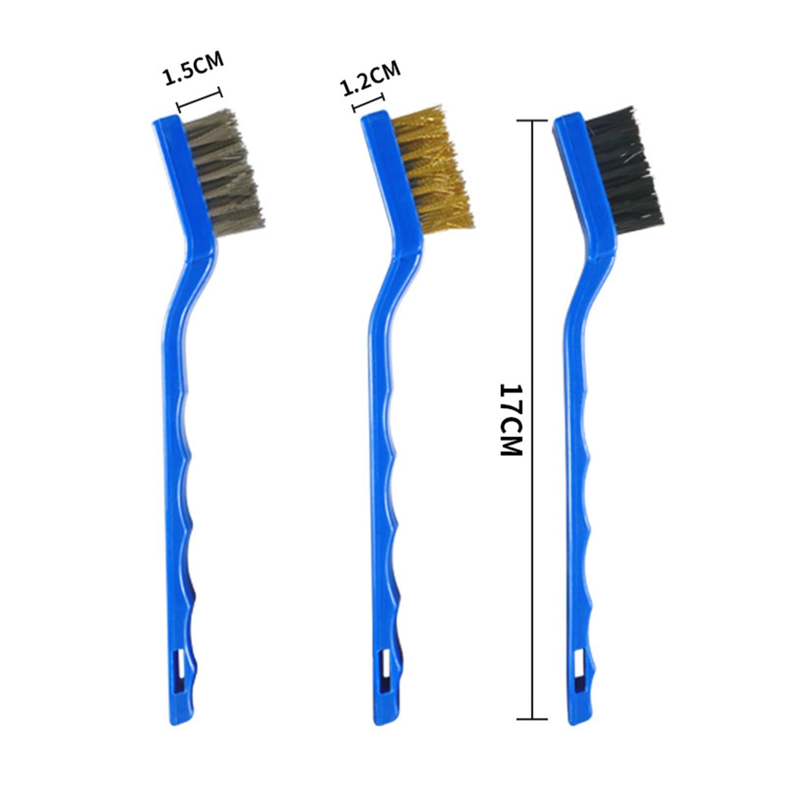 3x3 Pieces Mini Wire Cleaning Brush Set Gadgets Easy Storage for Engine