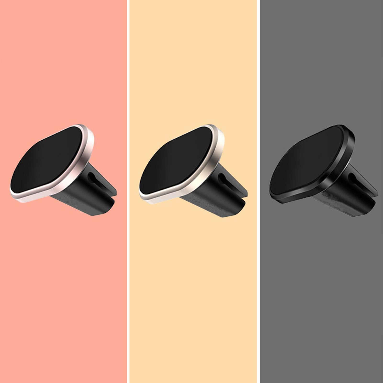 4xCar Phone Holder Air Vent Magnetic Bracket Navigation for All Cell Phones Rose Gold