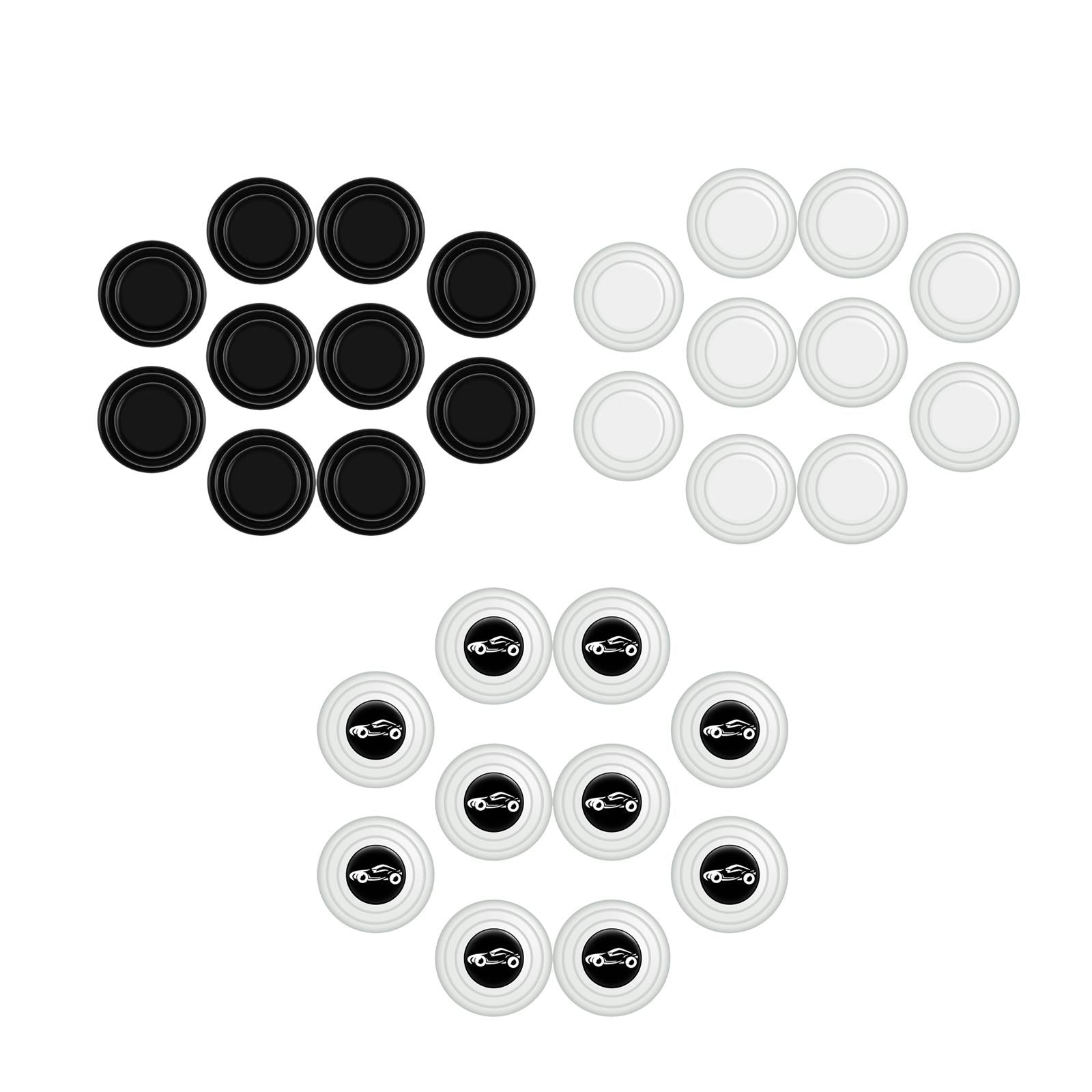 3x10Pcs Car Door Anti Collision Gasket Universal Decorative for Truck Black
