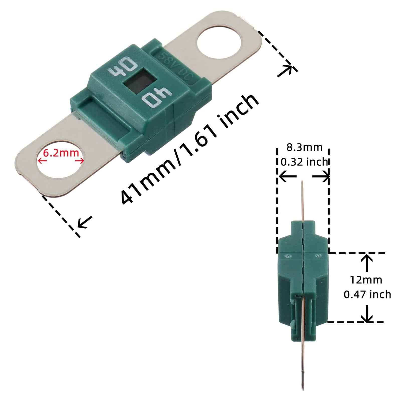 Fuse Holder 58V DC for Fuses Passenger cars 40A