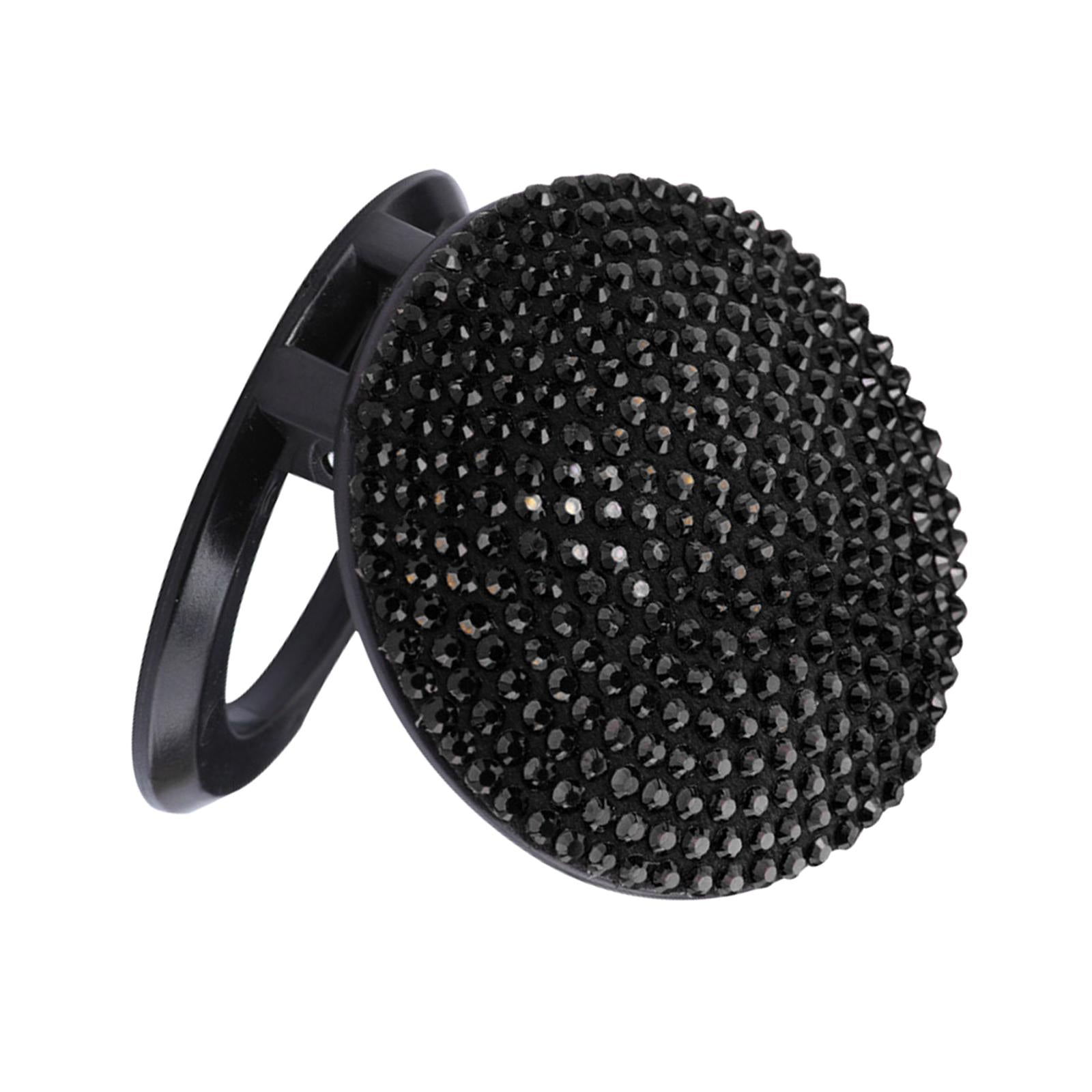 4xCar Automotive Push Ignition Start Button Protective Cover Shiny Glitter Black