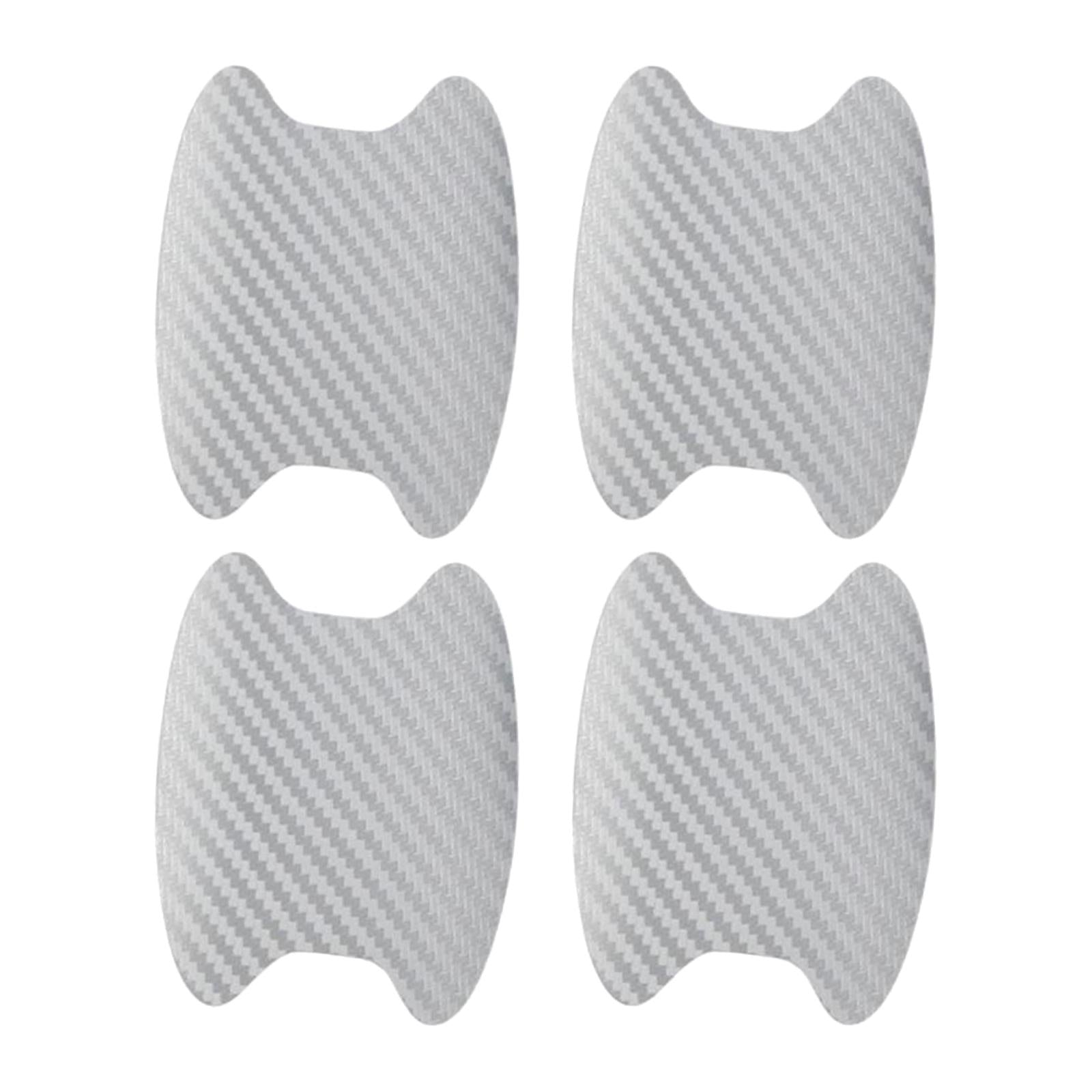 2x4x Car Door Handle Sticker Anti Scratches Universal for Truck SUV Argent