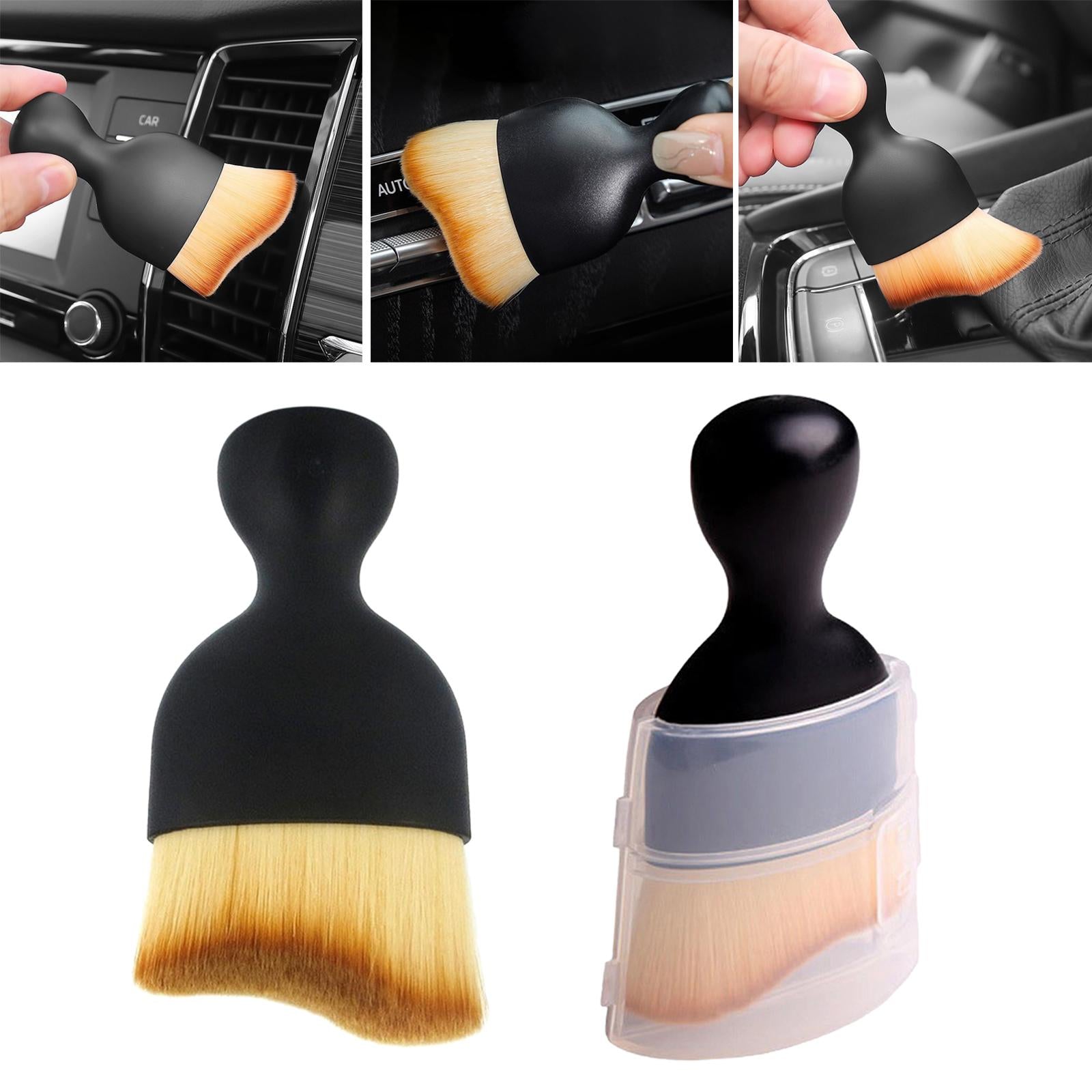 4xCar Detailing Brush for Air Conditioner Vents Dashboard Automotive no Storage Box