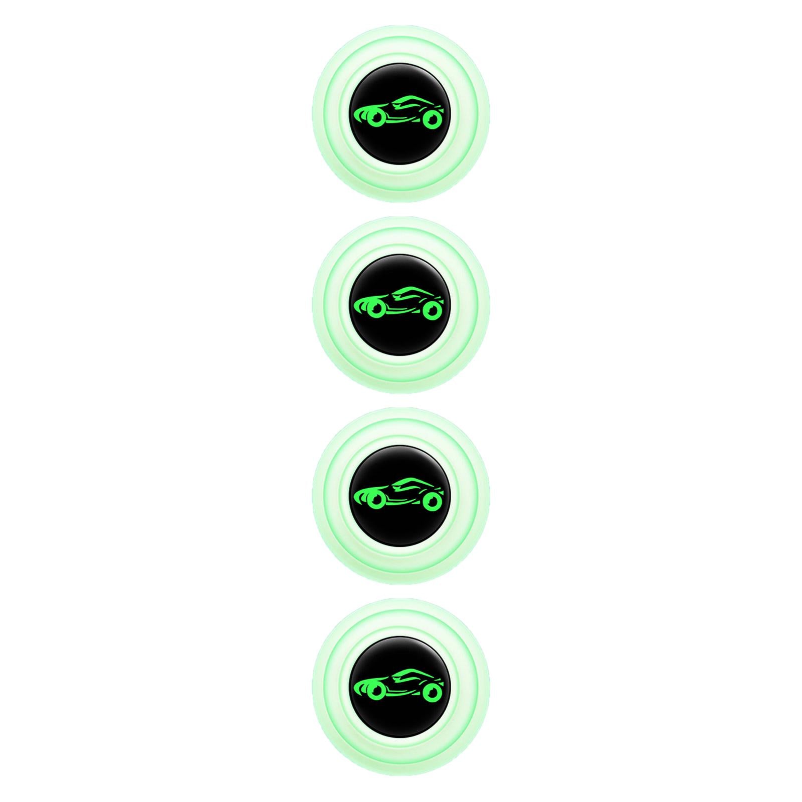 4xCar Door Absorber Cushion Gasket Decorative Buffer Bumper Cushion 4xLuminous with Sign