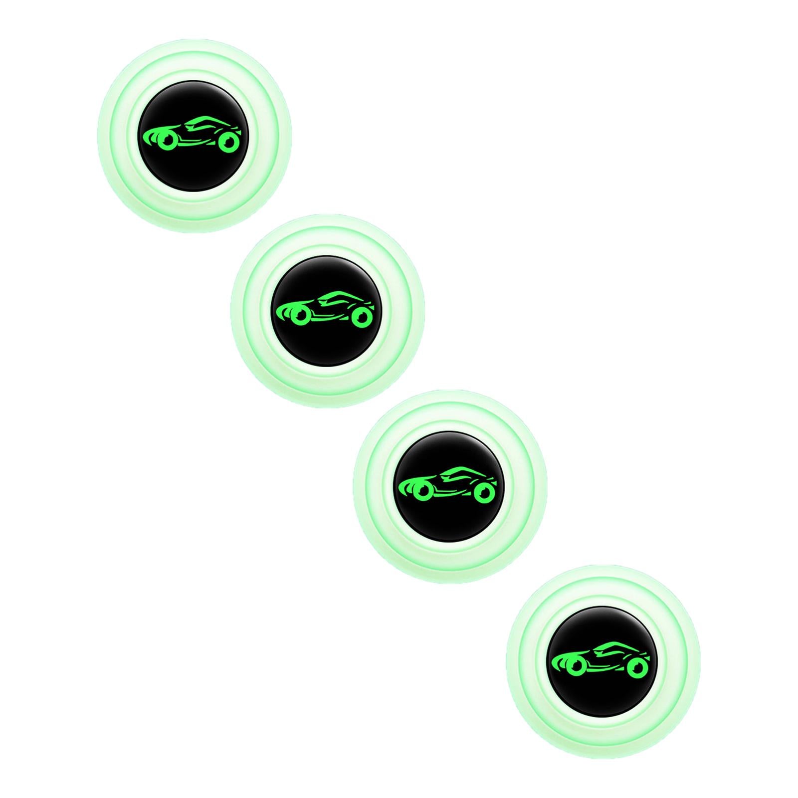 4xCar Door Absorber Cushion Gasket Decorative Buffer Bumper Cushion 4xLuminous with Sign