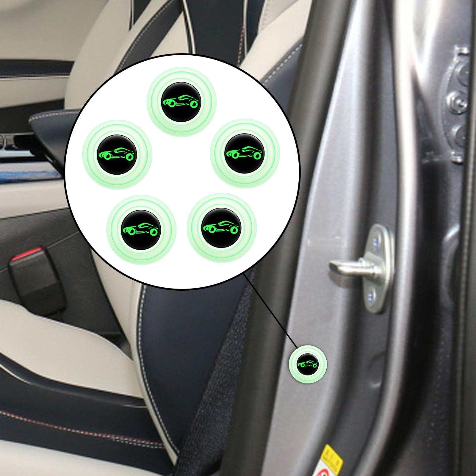 4xCar Door Absorber Cushion Gasket Decorative Buffer Bumper Cushion 5xLuminous with Sign