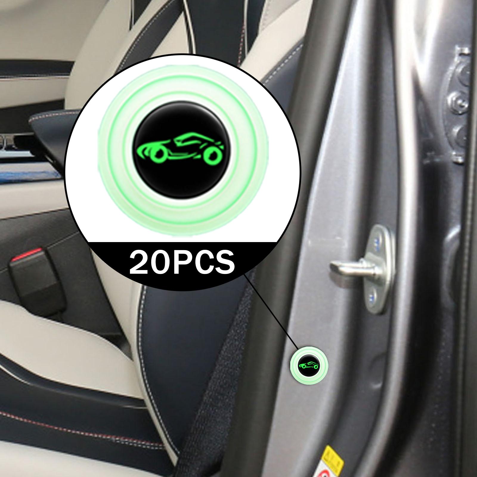 4x20Pcs Car Door Anti Collision Gasket Decoration Accessory for Truck SUV With sign luminous