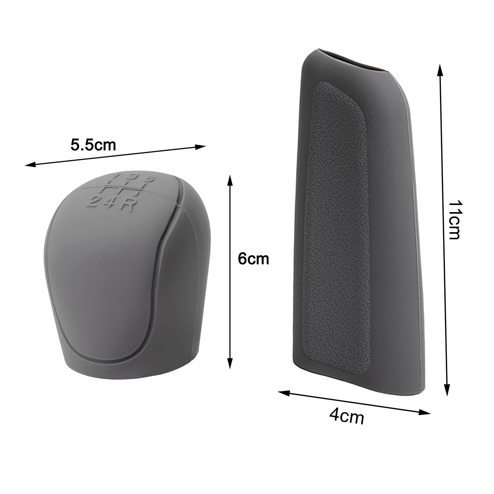 2xAutomotive Gear Shift Knob Cover Protective for Ford Focus Replacement Gray Set