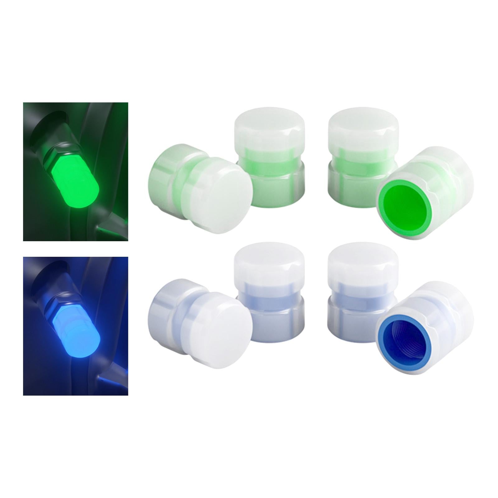 4x4Pcs Auto Tire Valve Caps Bike Tire Caps Accessories for Cars SUV Green