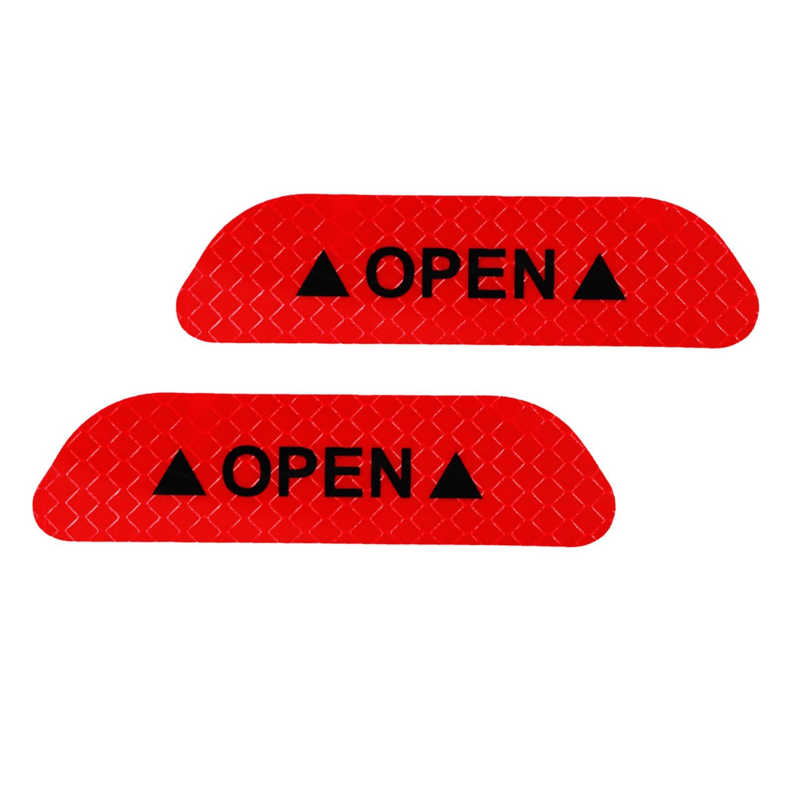 4x2Pieces Car Door Stickers Reflector Replacement Red