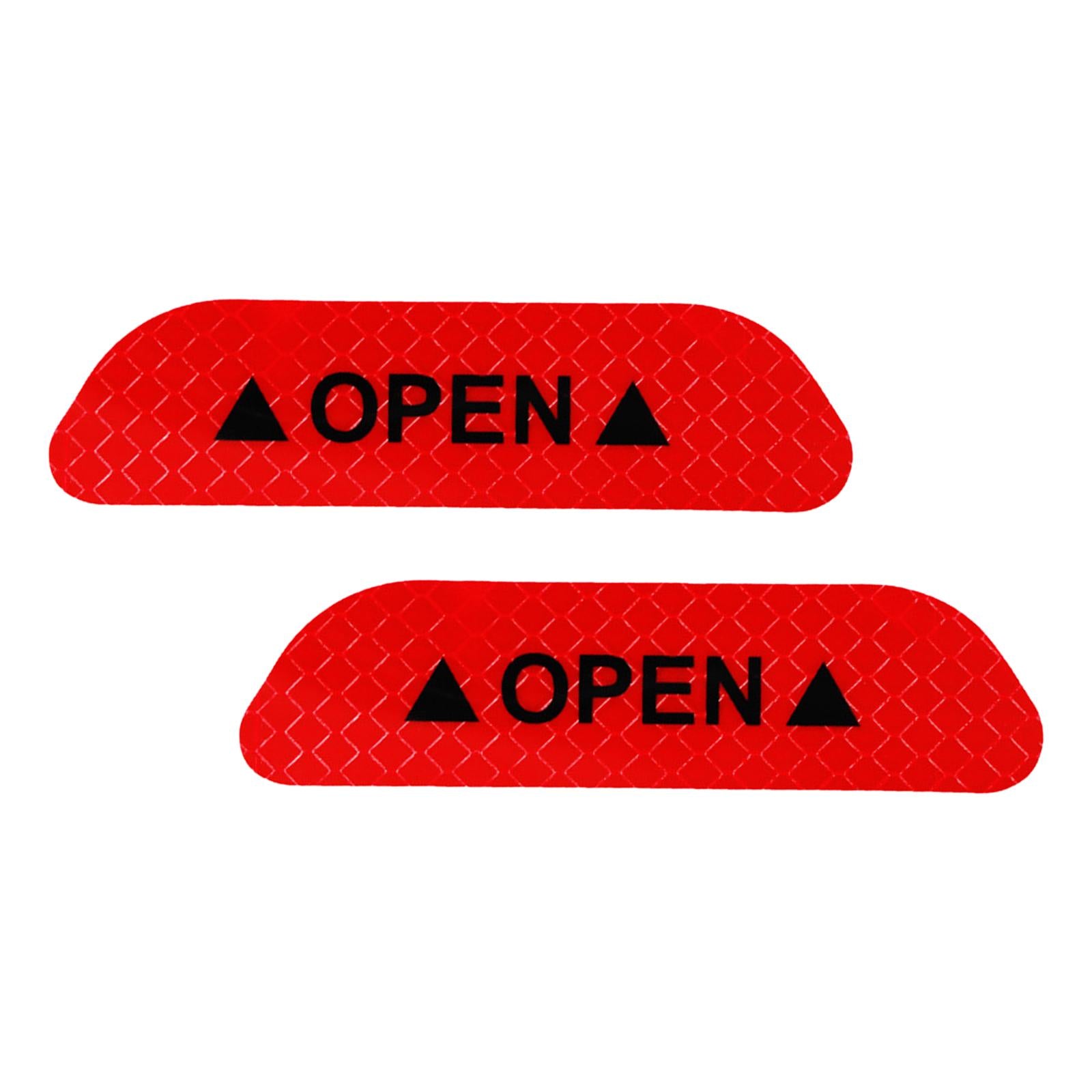2x2Pieces Car Door Stickers Reflector Replacement Red