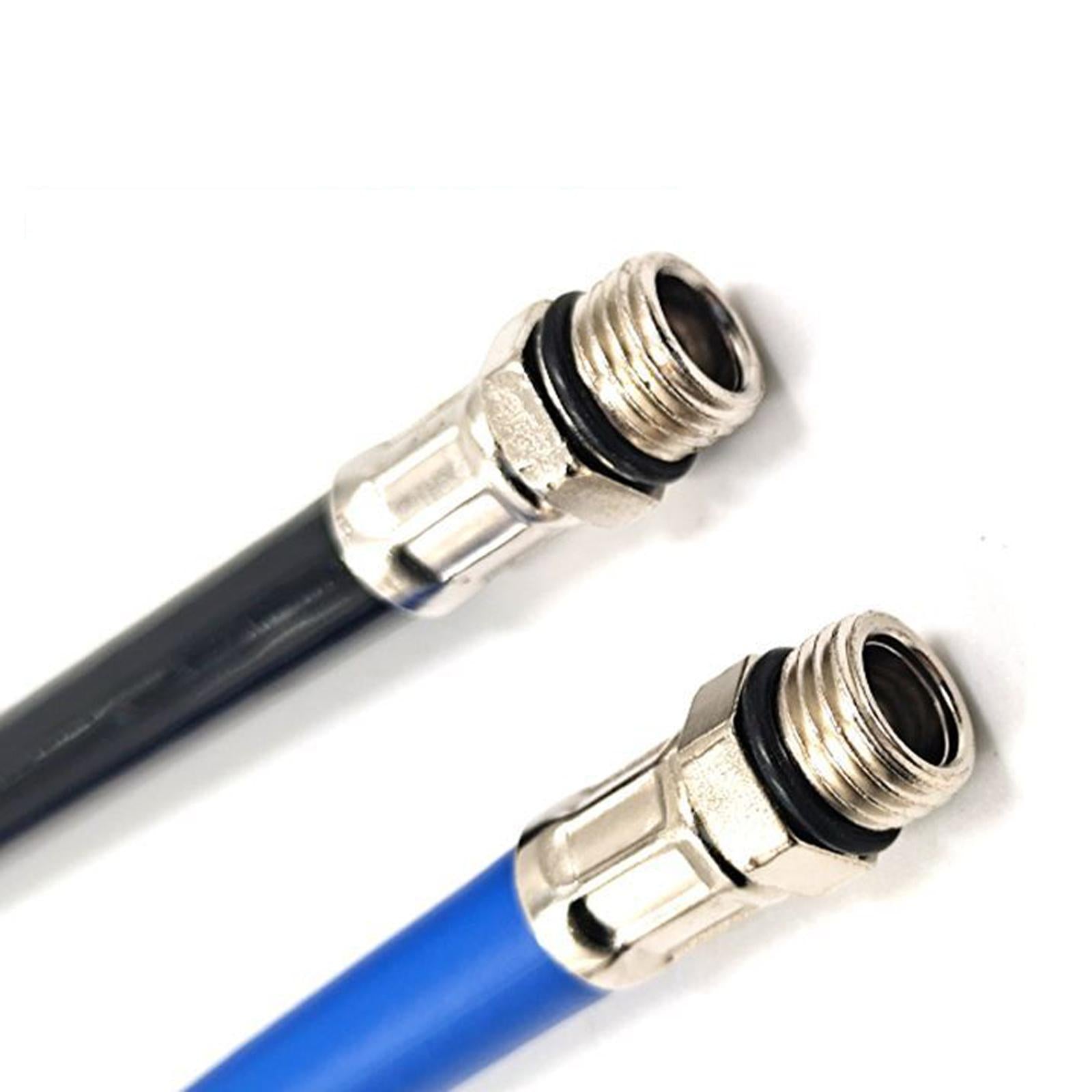 2xTire Inflator Extension Tube Replace for Air Compressor Pump Attachment Black