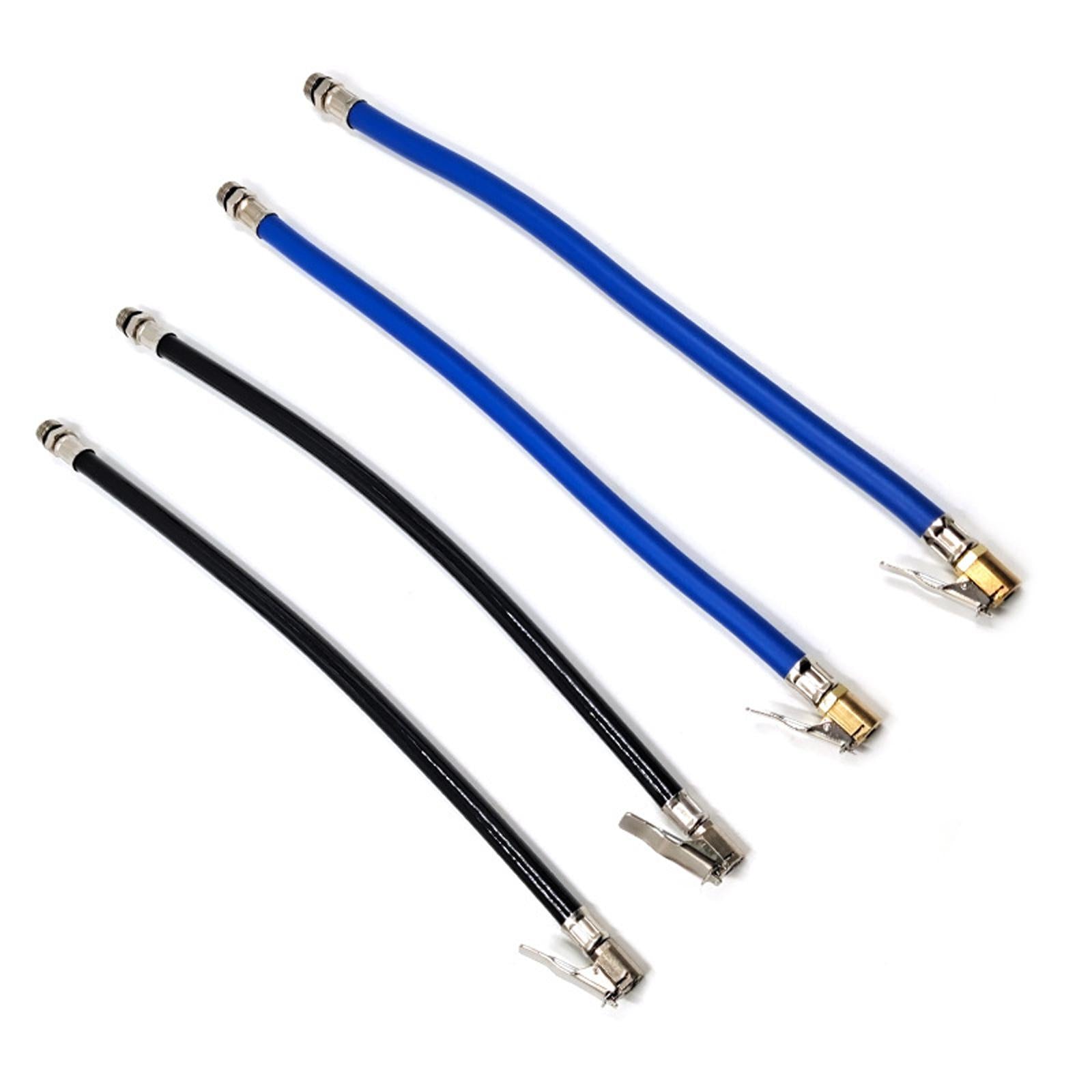 2xTire Inflator Extension Tube Replace for Air Compressor Pump Attachment Black