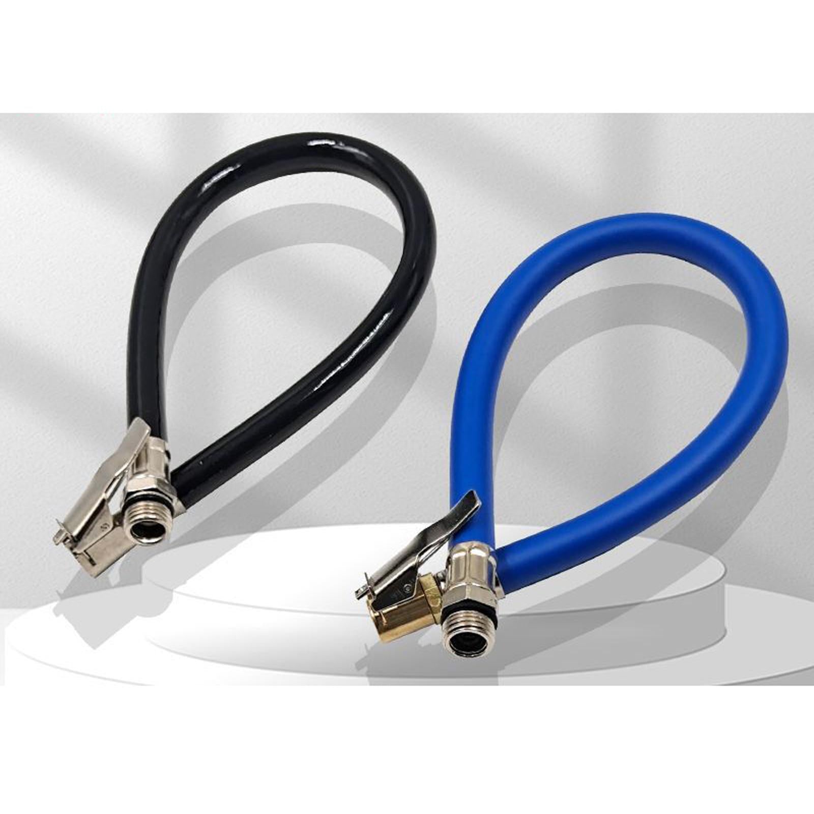 2xTire Inflator Extension Tube Replace for Air Compressor Pump Attachment Black