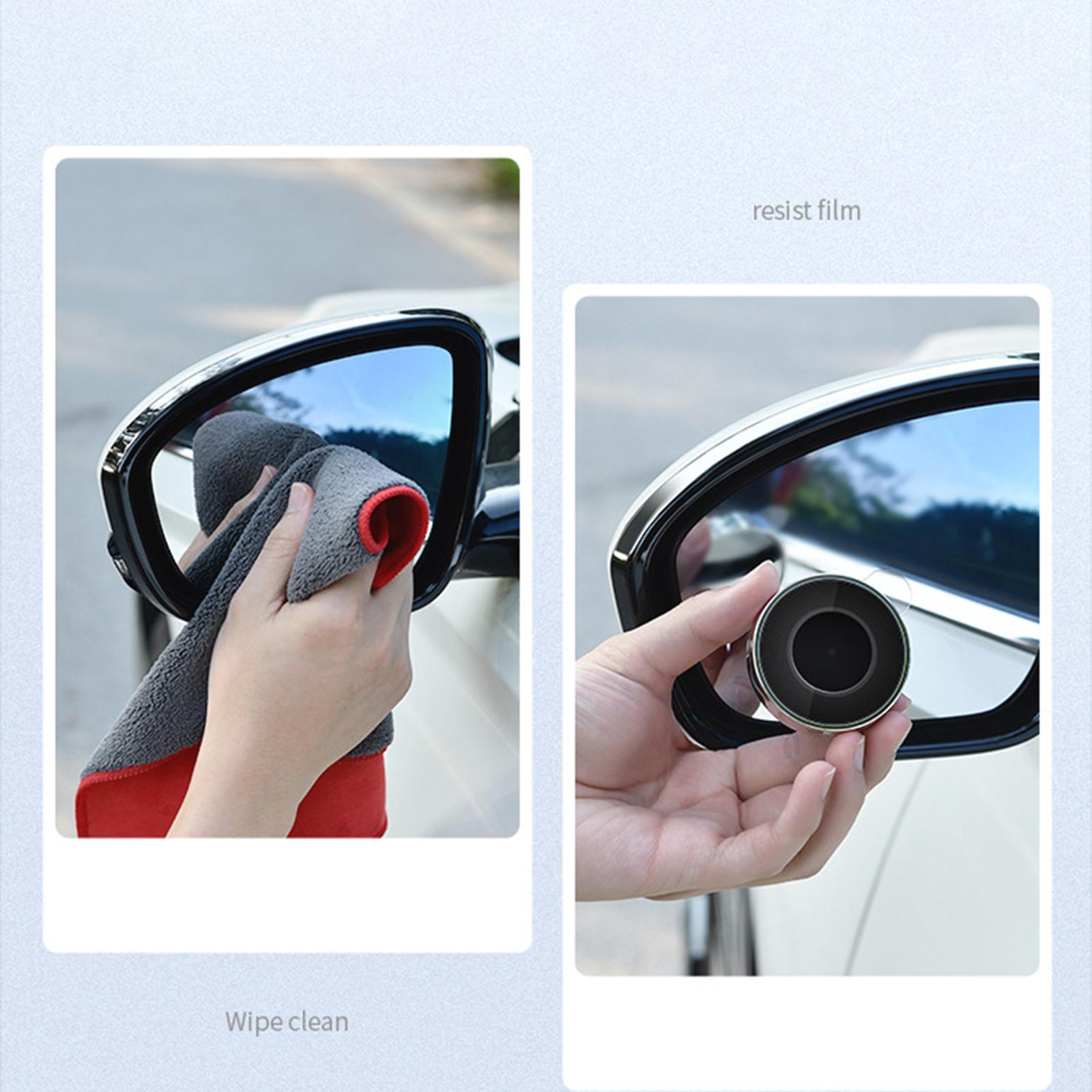 4x2Pcs Blind Spot Mirror Auxiliary Mirror with Suction Cups for Car Vehicles