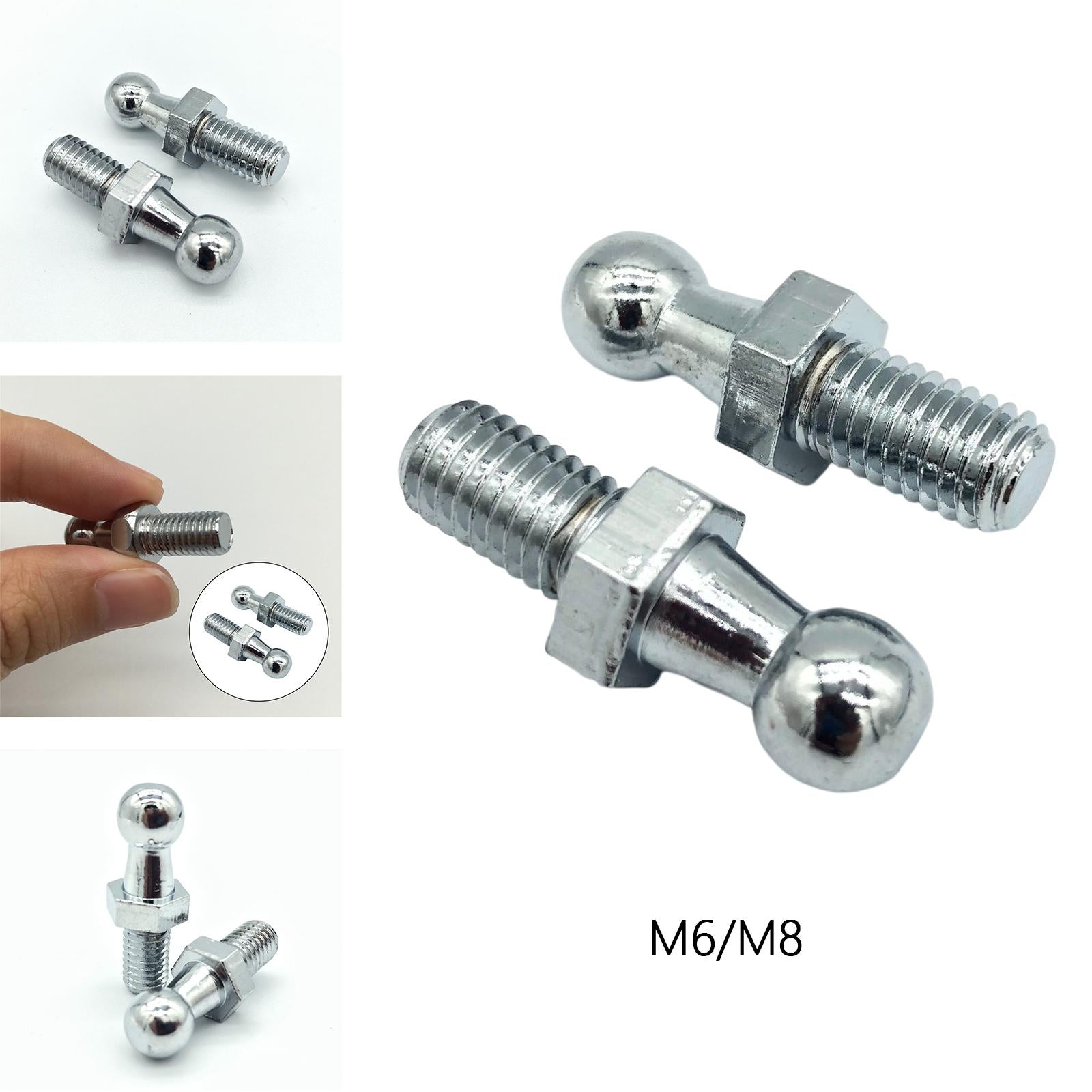 3x2Pcs Ball Stud Pin Bolt Accessories Replaces Durable 10mm Easy Installation M6
