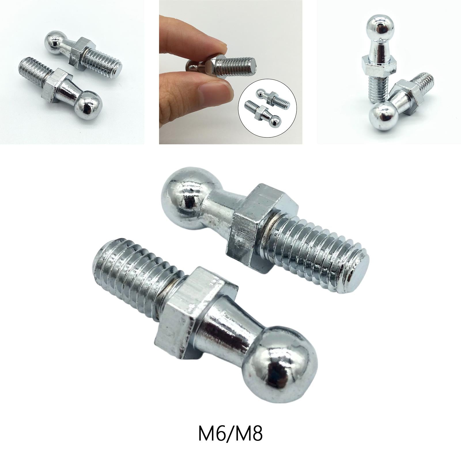 3x2Pcs Ball Stud Pin Bolt Accessories Replaces Durable 10mm Easy Installation M6