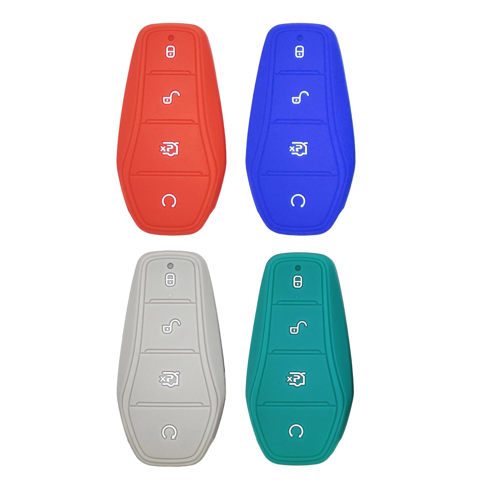 3xCar Entry Remote Control Key Fob Cover Case Protector for Byd Atto 3 Red