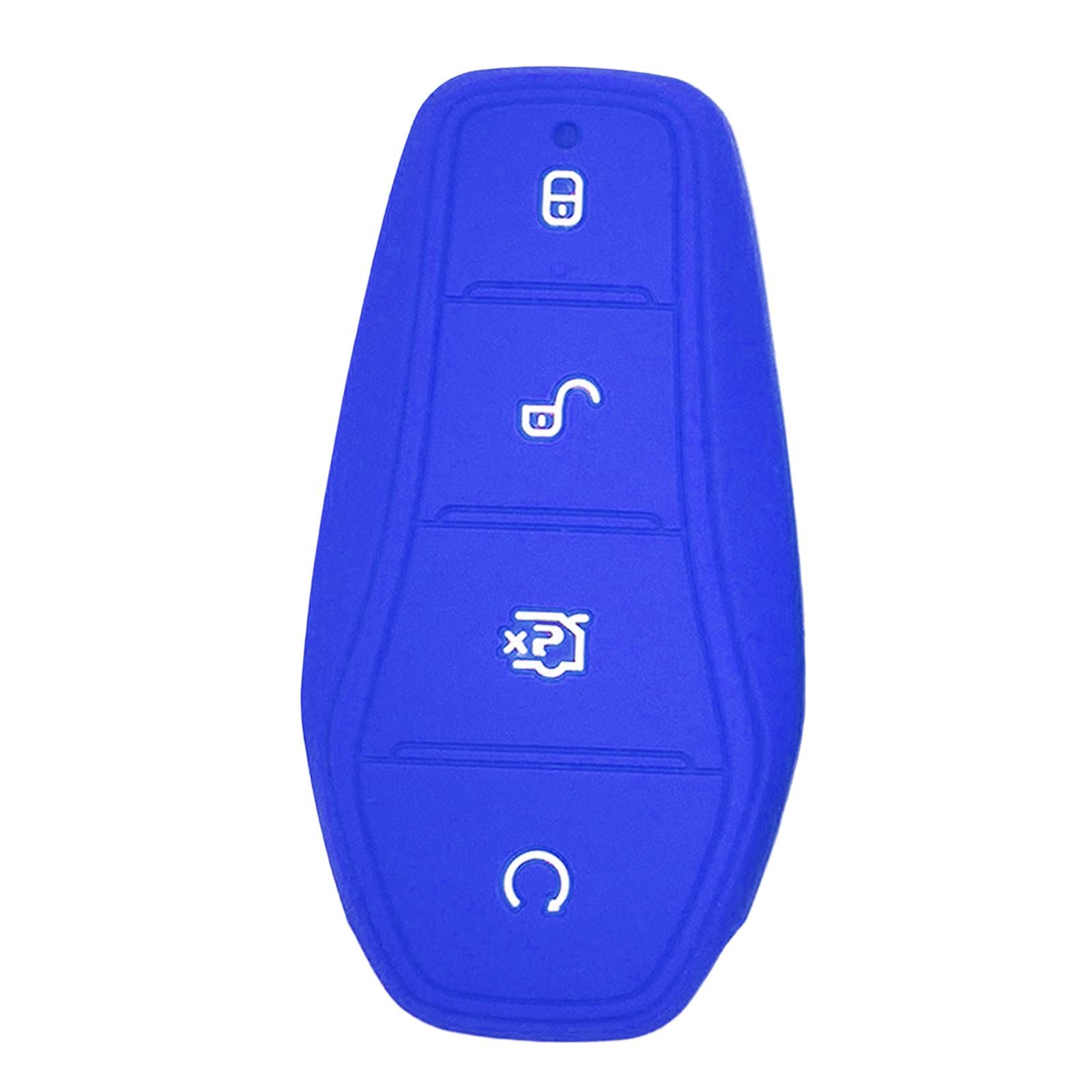 4xCar Entry Remote Control Key Fob Cover Case Protector for Byd Atto 3 Blue