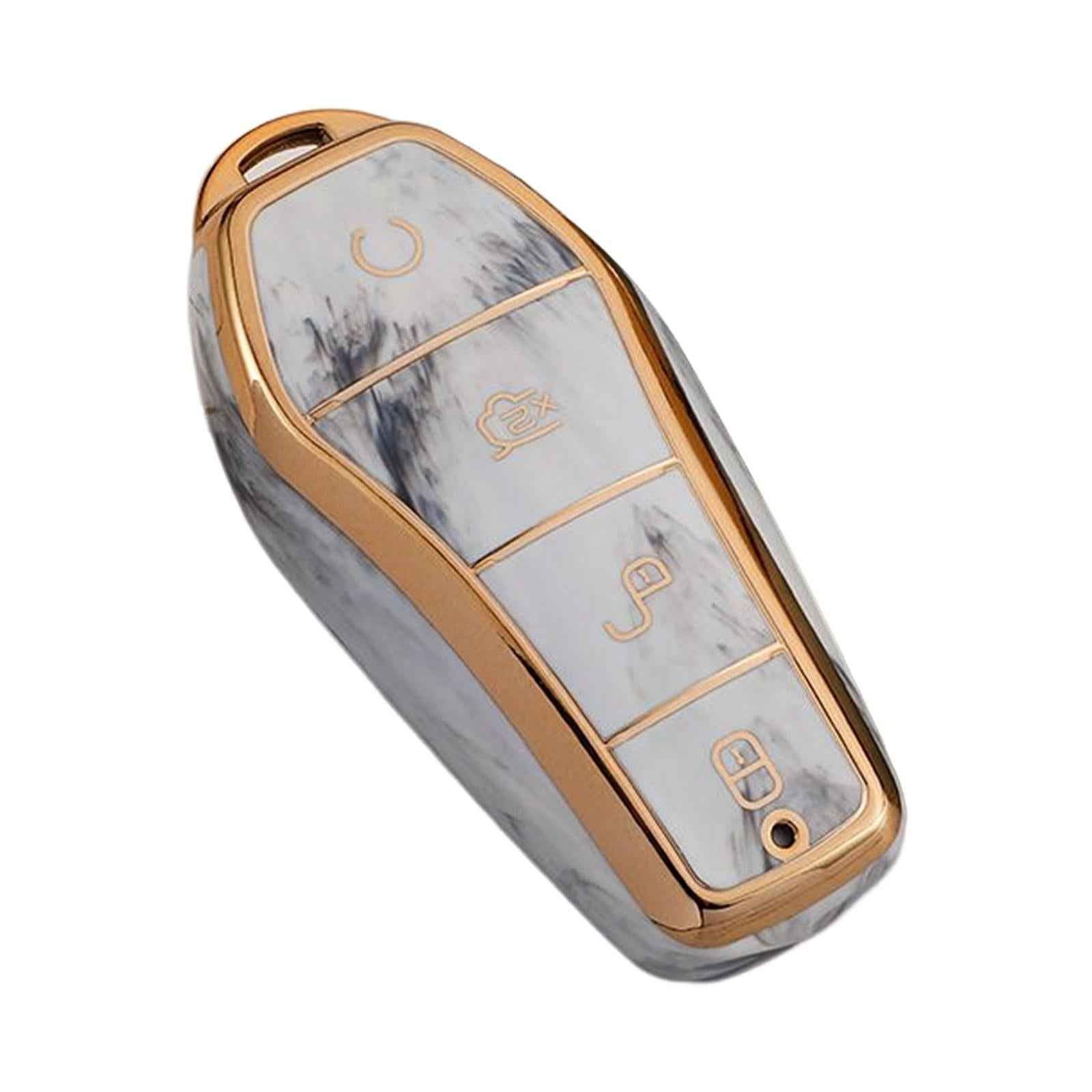 Car Key Fob Cover Case Protective for Byd Atto 3 Yuan Plus Han EV White