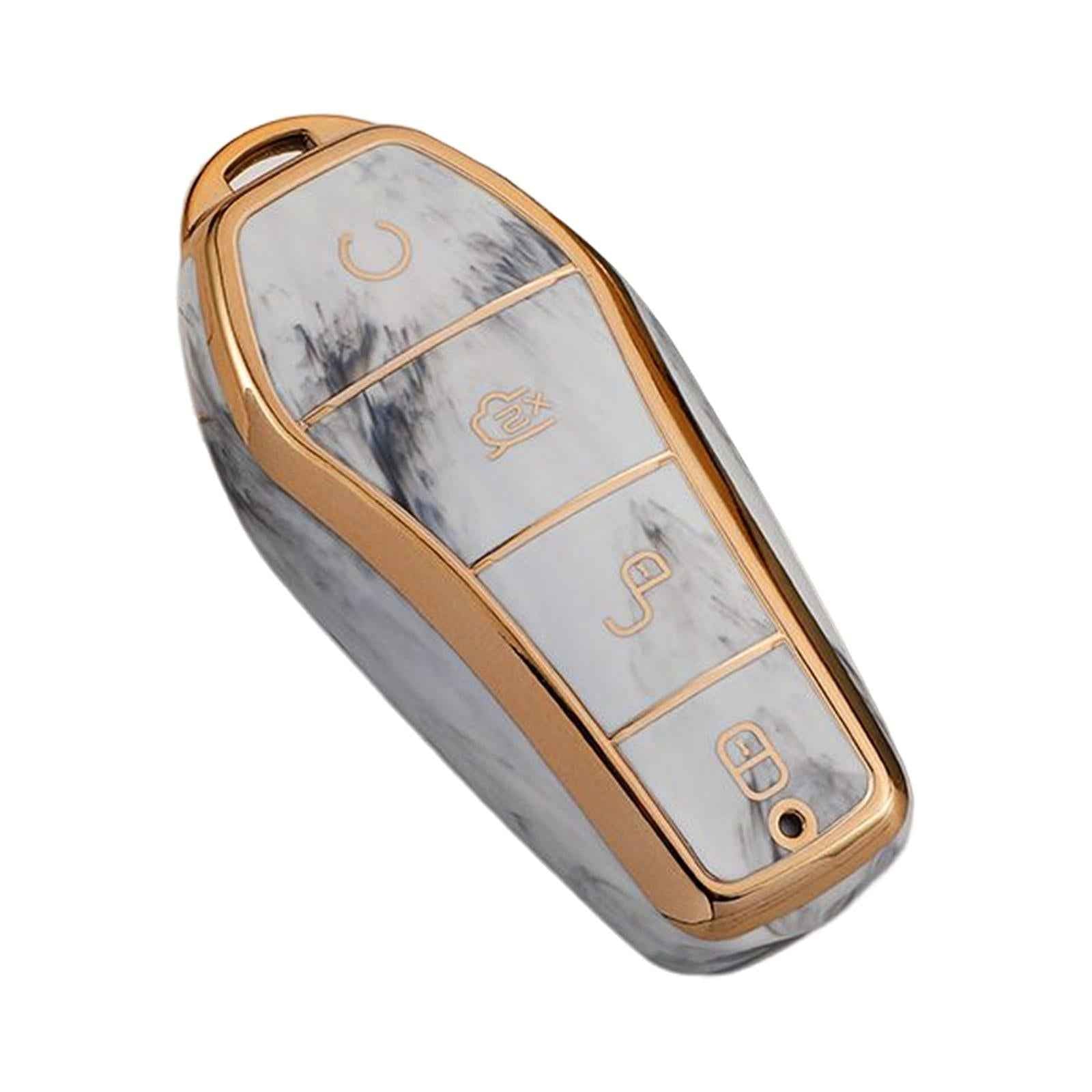 Car Key Fob Cover Case Protective for Byd Atto 3 Yuan Plus Han EV White