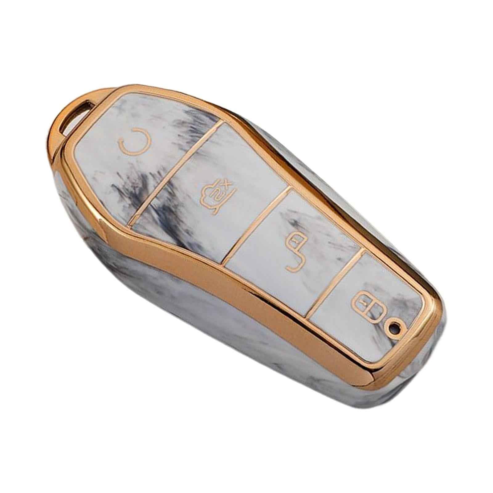 Car Key Fob Cover Case Protective for Byd Atto 3 Yuan Plus Han EV White