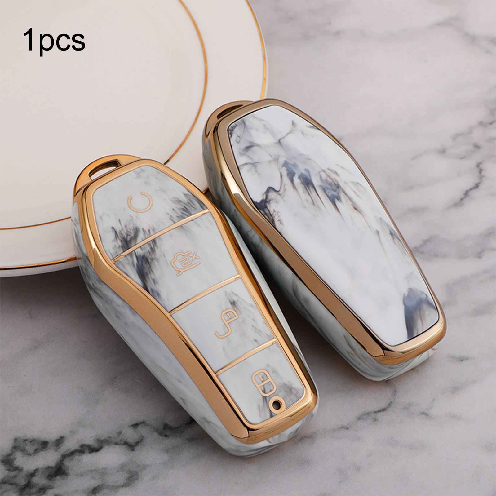 Car Key Fob Cover Case Protective for Byd Atto 3 Yuan Plus Han EV White