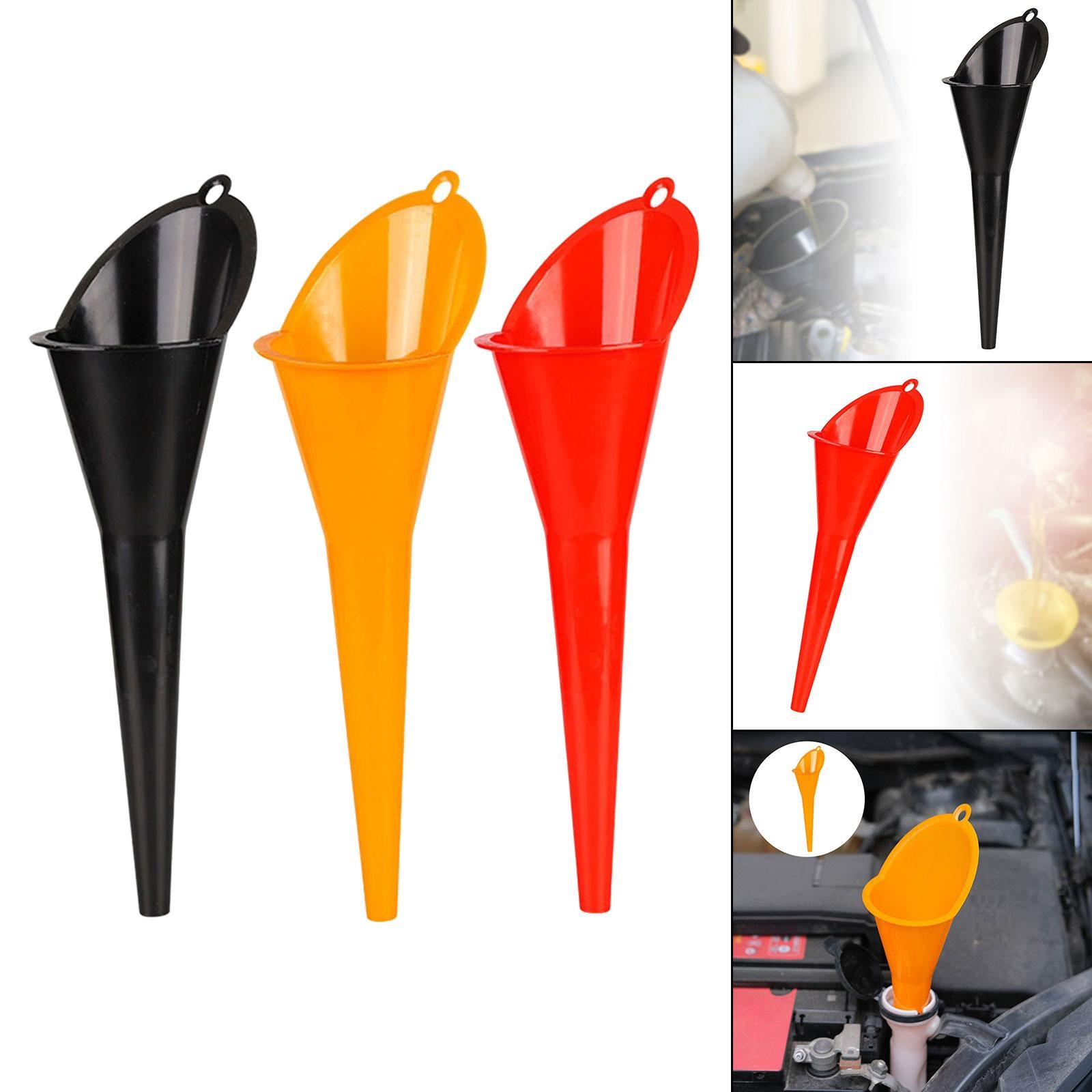 2xGasoline Engine Oil Funnel Multipurpose Automotive Use for Black