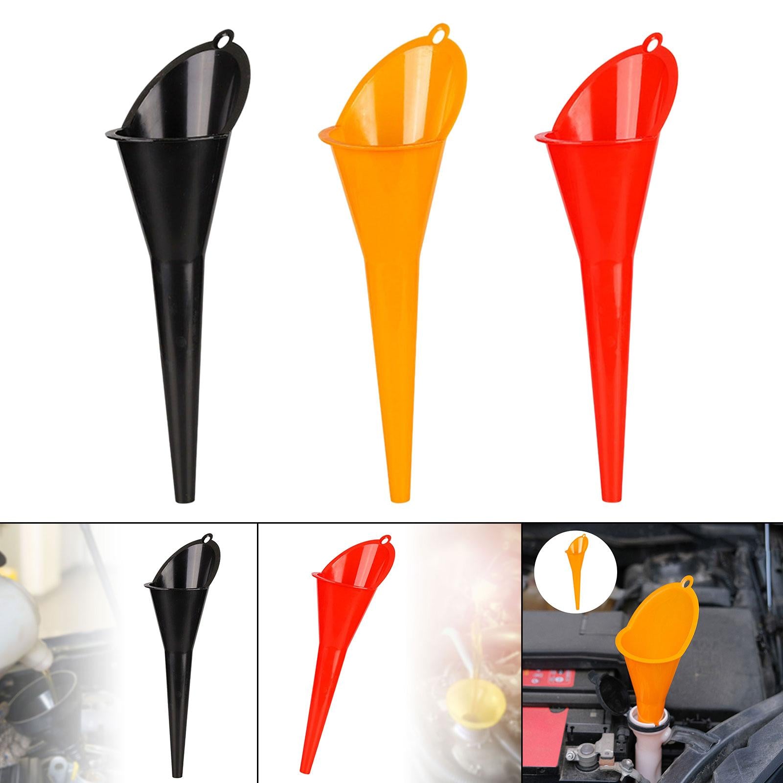 2xGasoline Engine Oil Funnel Multipurpose Automotive Use for Black