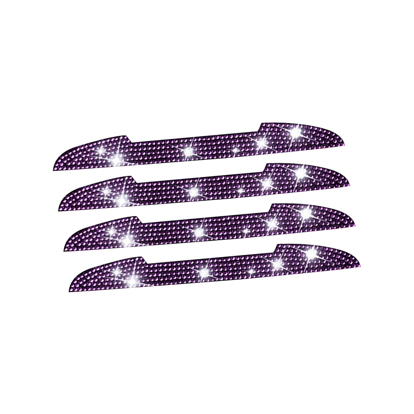 2x4Pcs Car Door Side Edge Guards Protector for Rearview Mirror Cover Pink