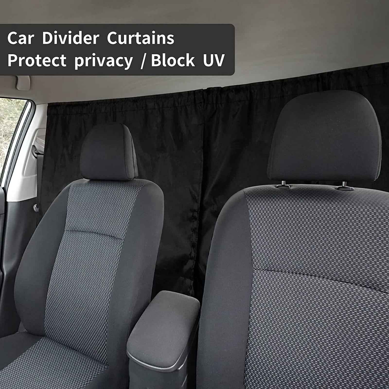 Car Privacy Curtains Blackout Accessories Easy Installation for Nap 2 Dividers Taffeta