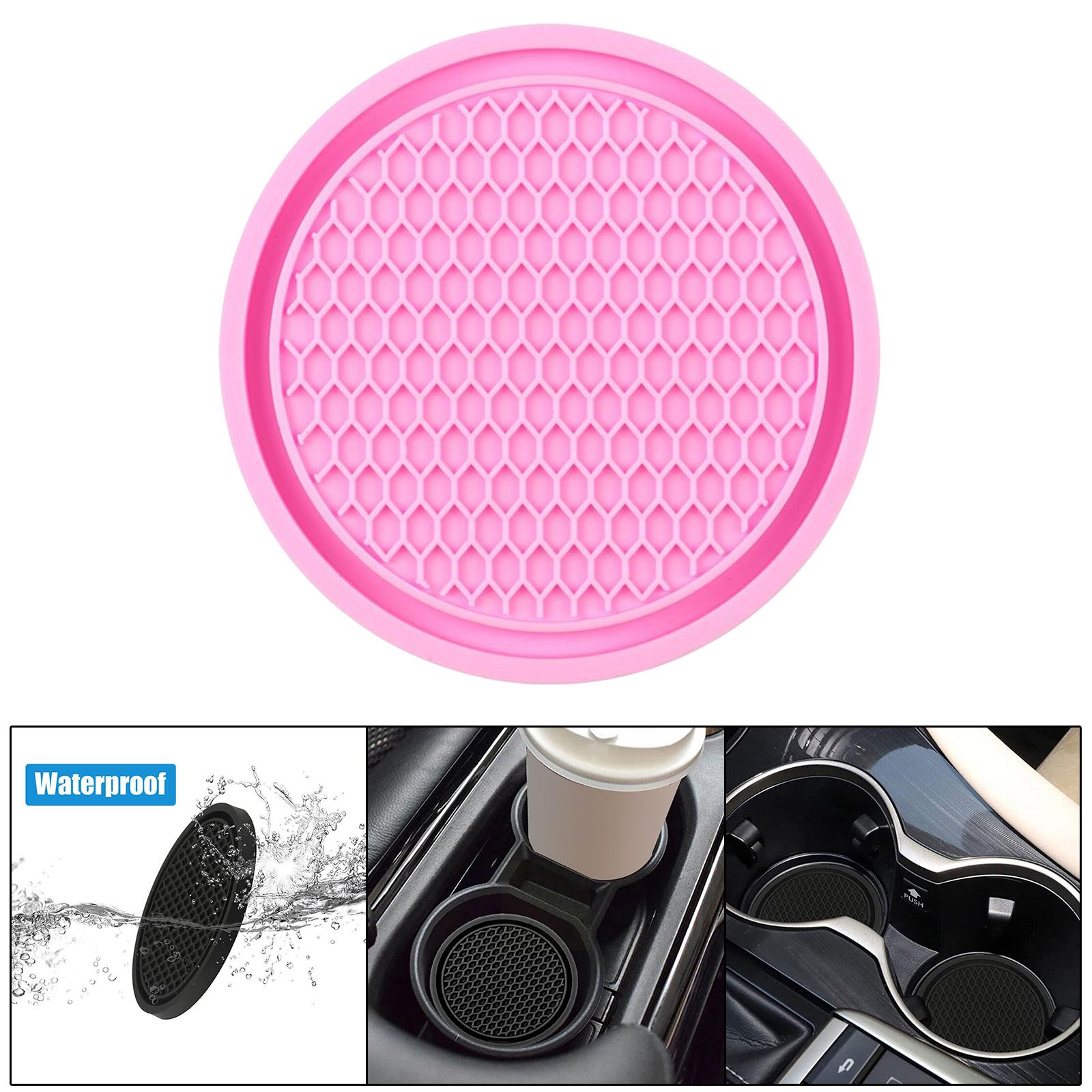 2xCar Cup Holder Coaster Drink Mat Decoration for Kitchen Bedroom Trucks Pink