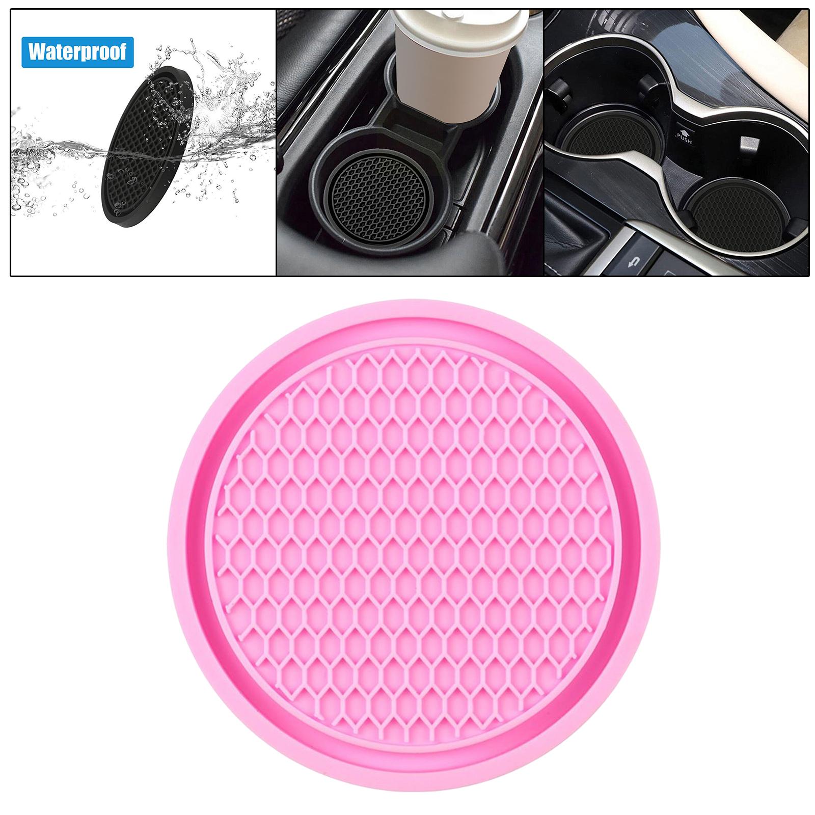 2xCar Cup Holder Coaster Drink Mat Decoration for Kitchen Bedroom Trucks Pink