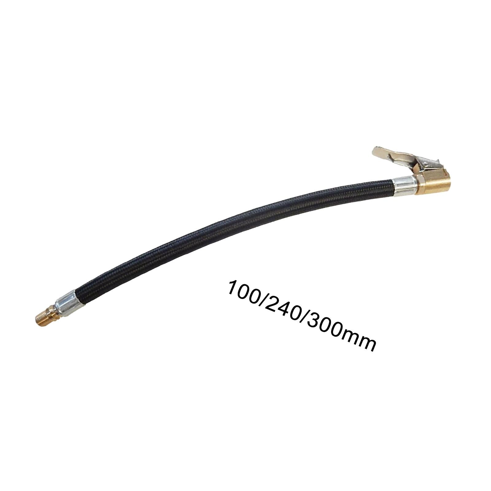 3xTire Inflator Hose Adapter with Air Hose Tyre Pump for Bike Motorcycle 100mm