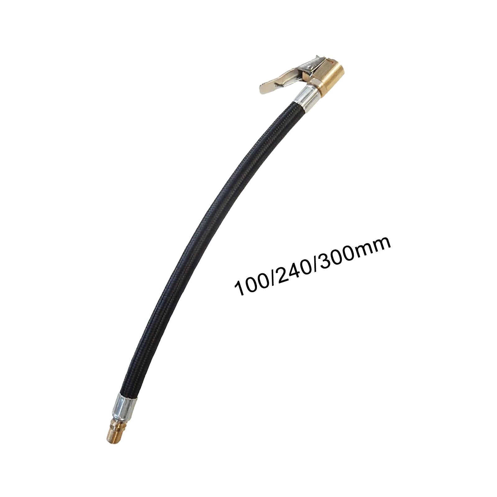 2xTire Inflator Hose Adapter with Air Hose Tyre Pump for Bike Motorcycle 100mm
