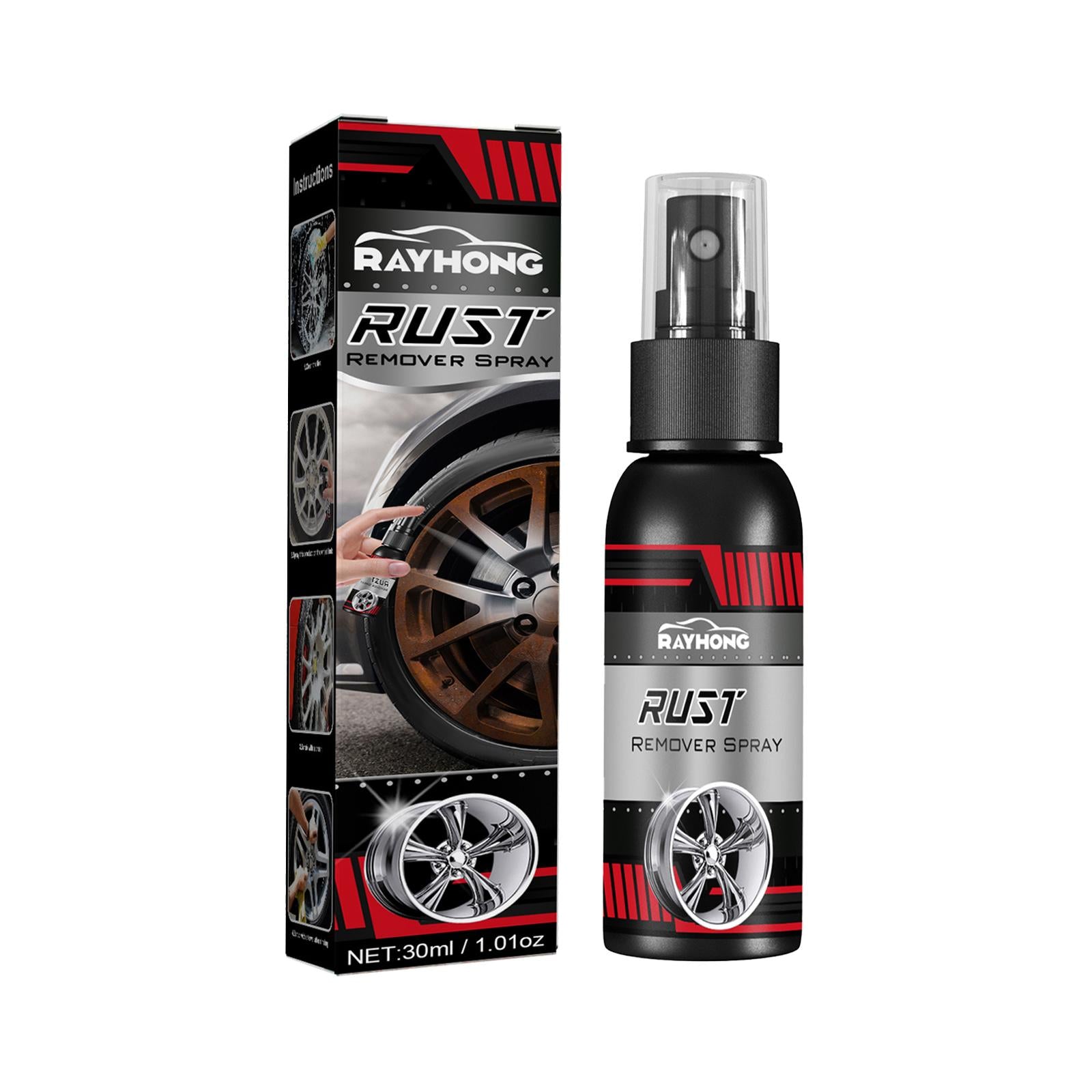 4xMultipurpose Car Rust Remover Spray for Door Handles Bikes Trucks 30ml in Box