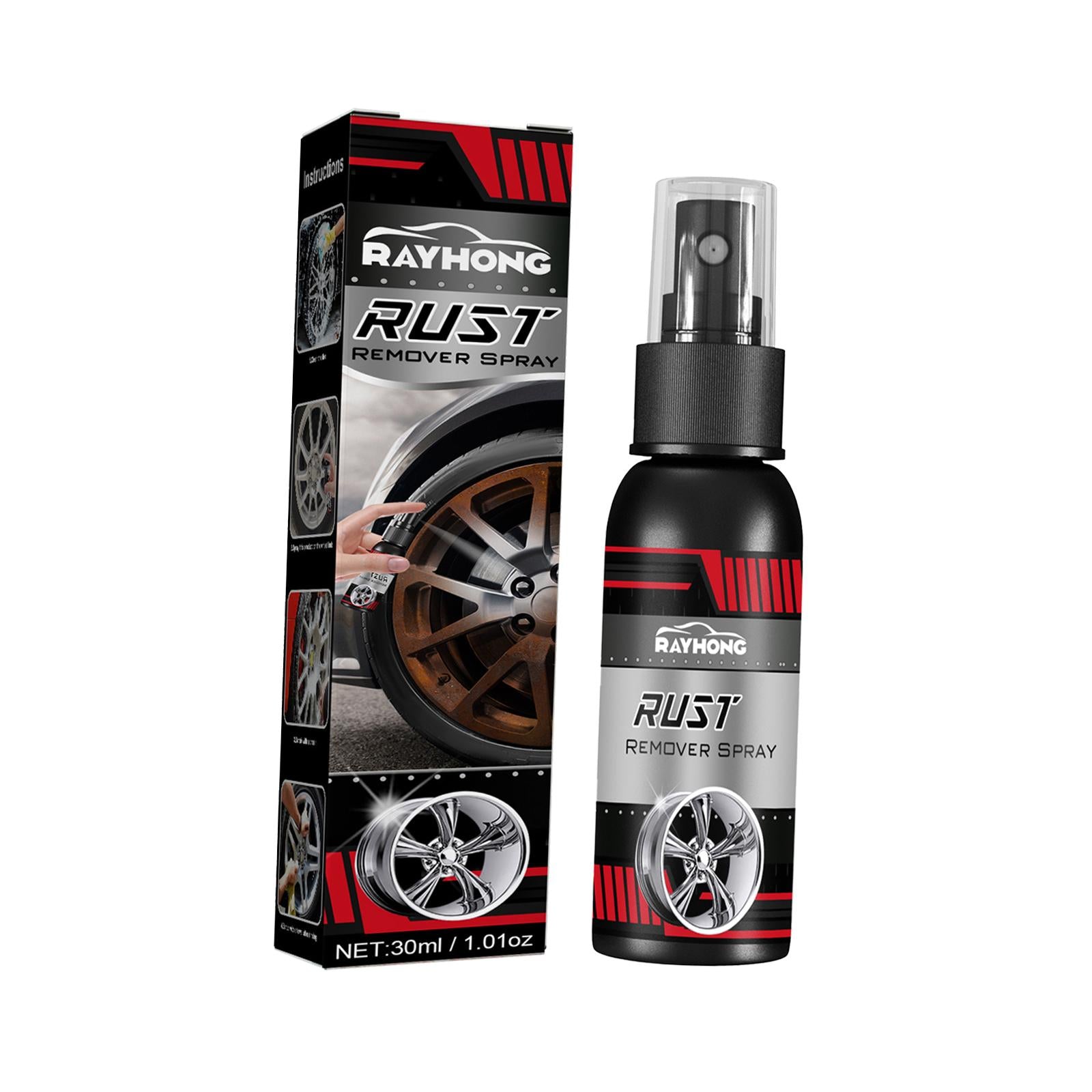 4xMultipurpose Car Rust Remover Spray for Door Handles Bikes Trucks 30ml in Box