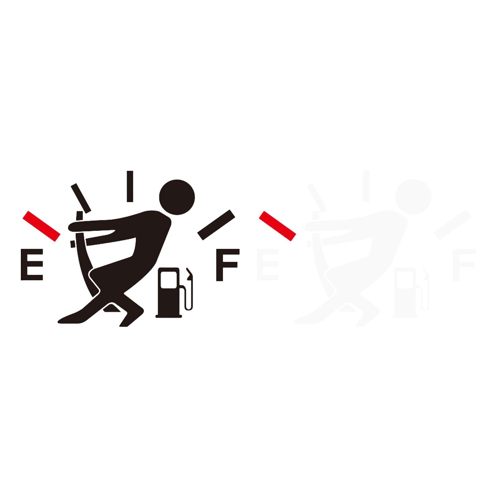2xFunny Car Stickers Car Fuel Tank Cap Stickers for Cars Decoration Black 