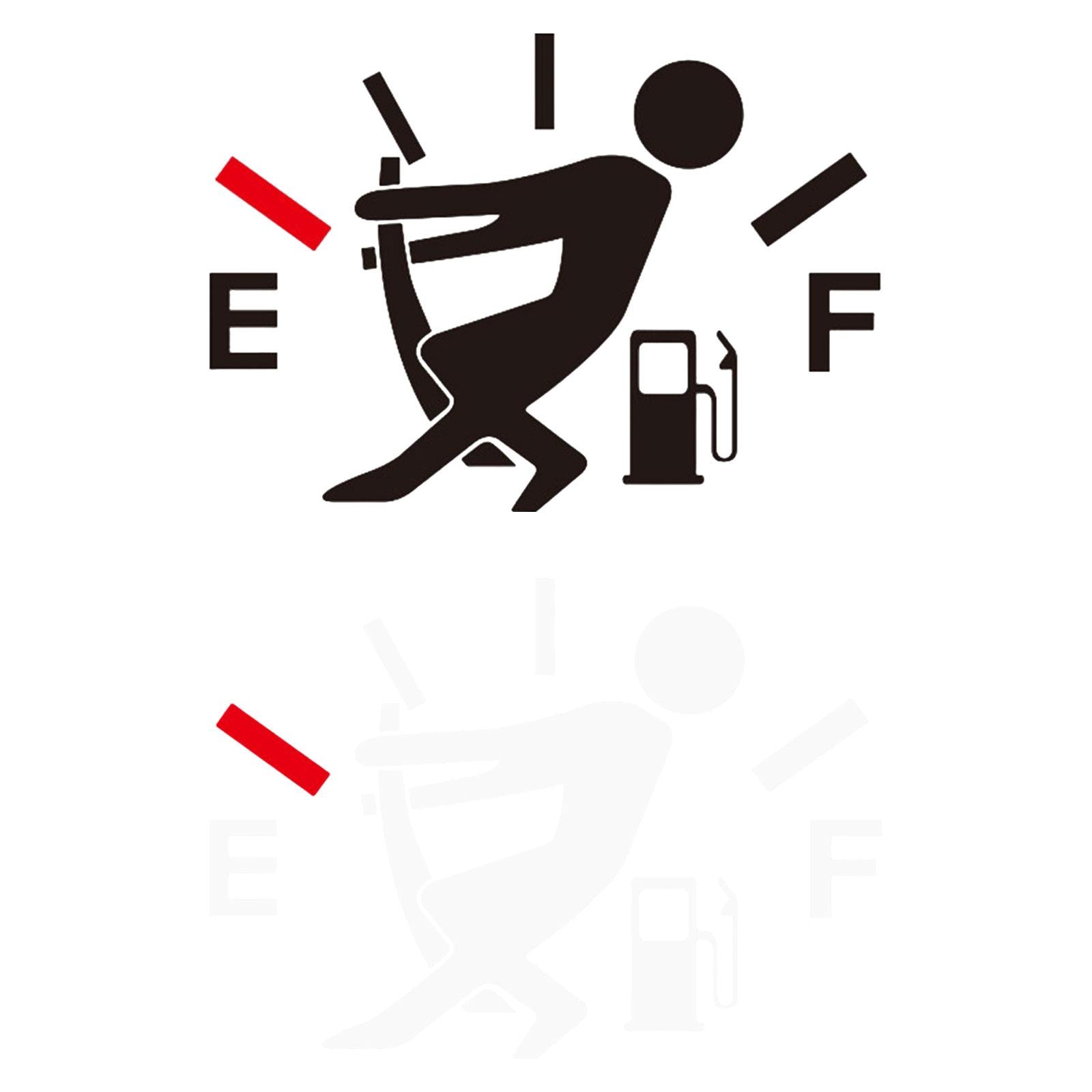 2xFunny Car Stickers Car Fuel Tank Cap Stickers for Cars Decoration Black 