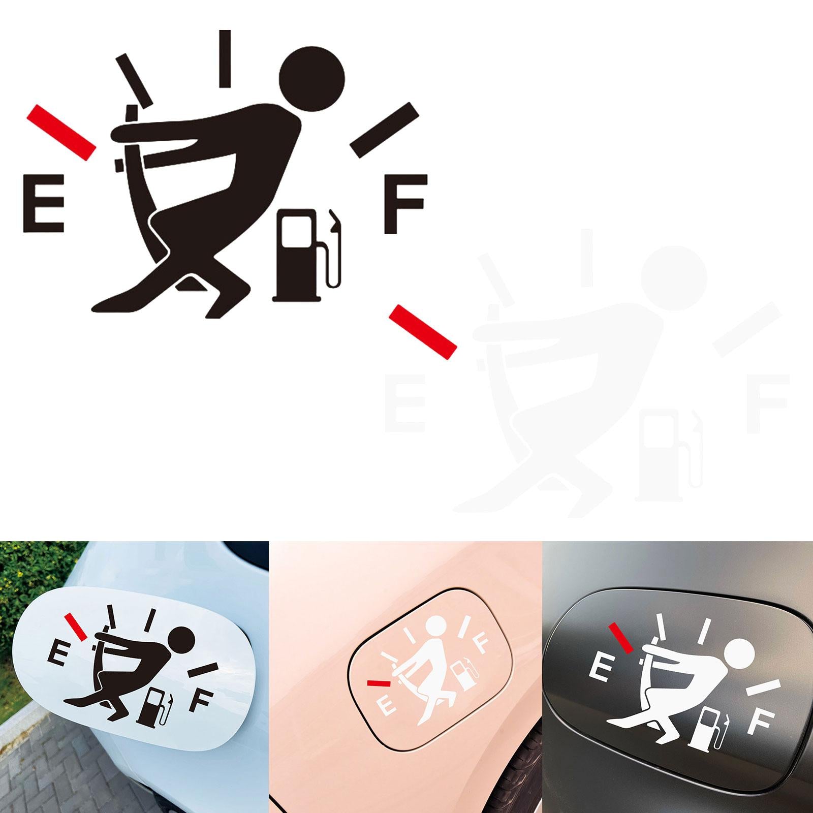 3xFunny Car Stickers Car Fuel Tank Cap Stickers for Cars Decoration Black 